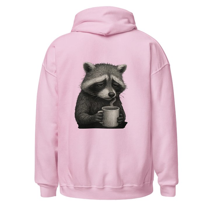 Hendrik Sad Raccoon Coffee Hoodie product image (1)