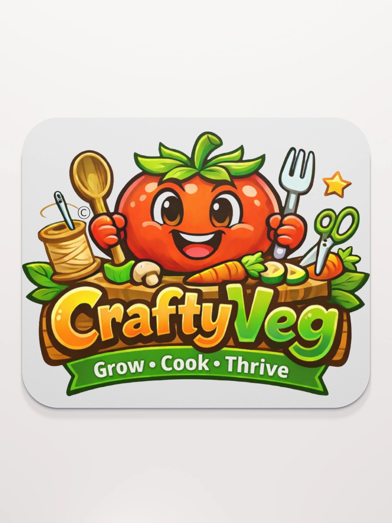 CraftyVeg Classic Logo Mouse Pad product image (2)