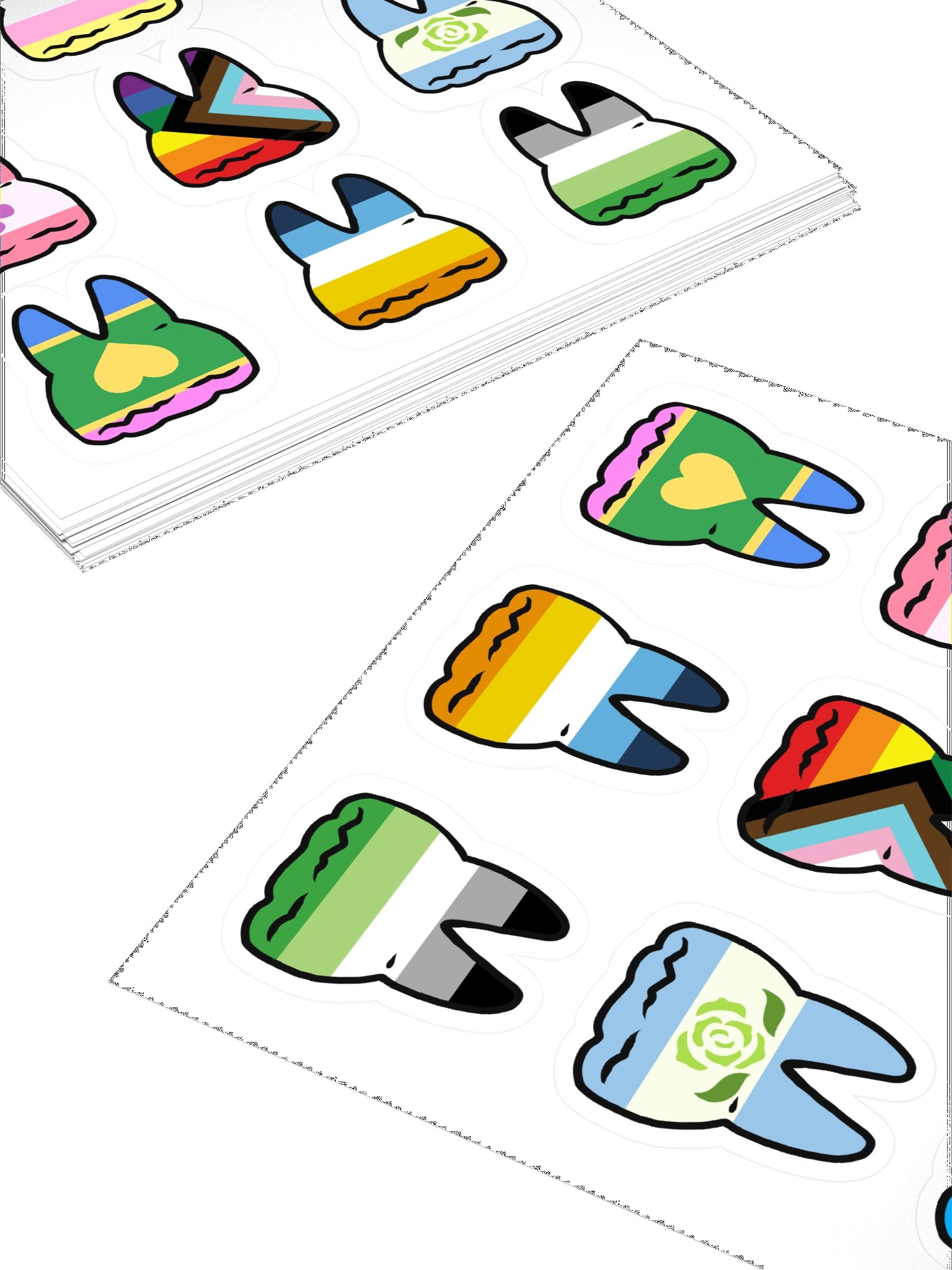 Romantic Pride Flag Teeth Stickers product image (4)