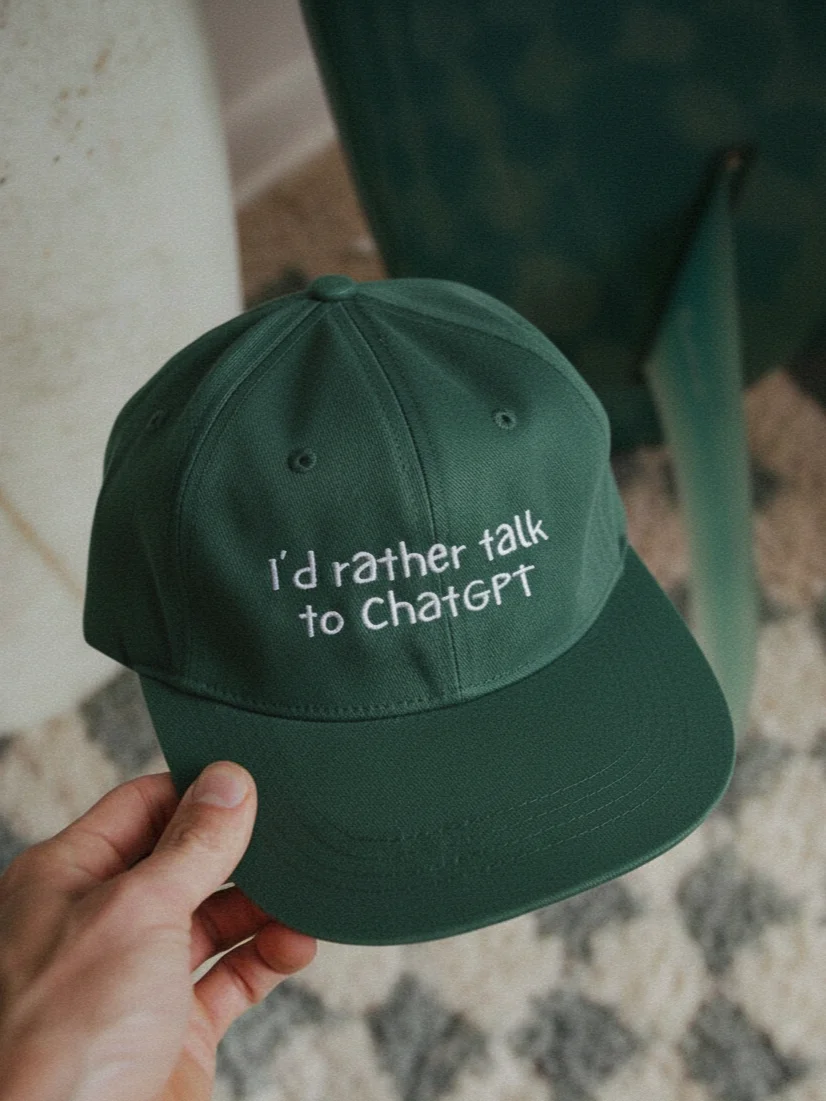 "I'd rather talk to ChatGPT" dad hat - 100% chino cotton product image (1)