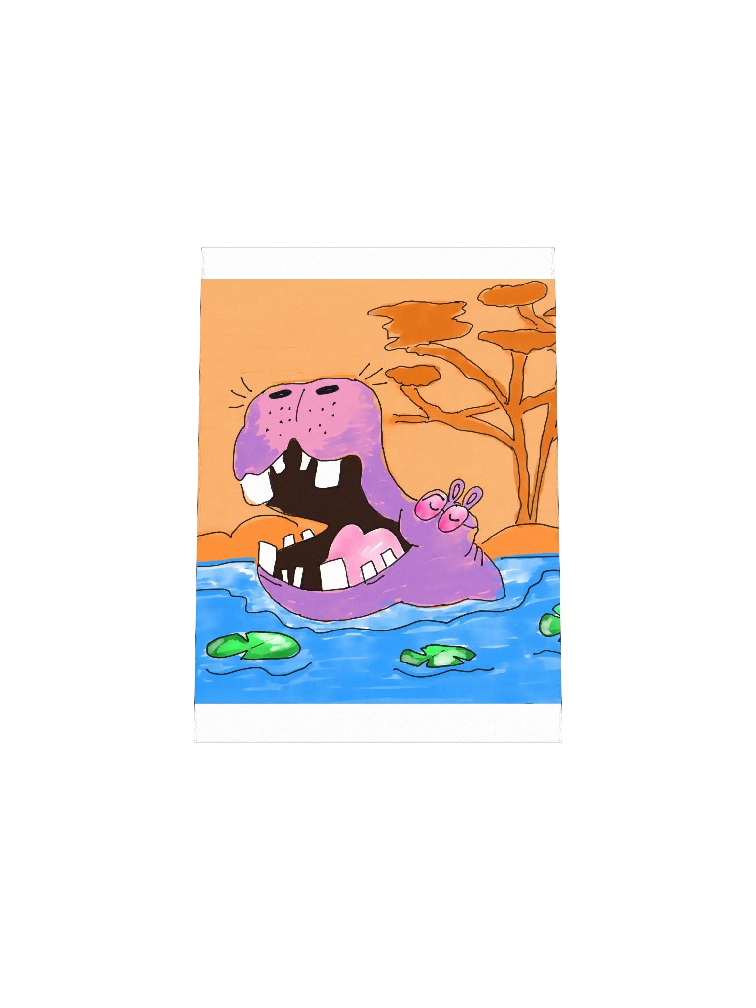"Chilling time....Hippo" Print product image (31)