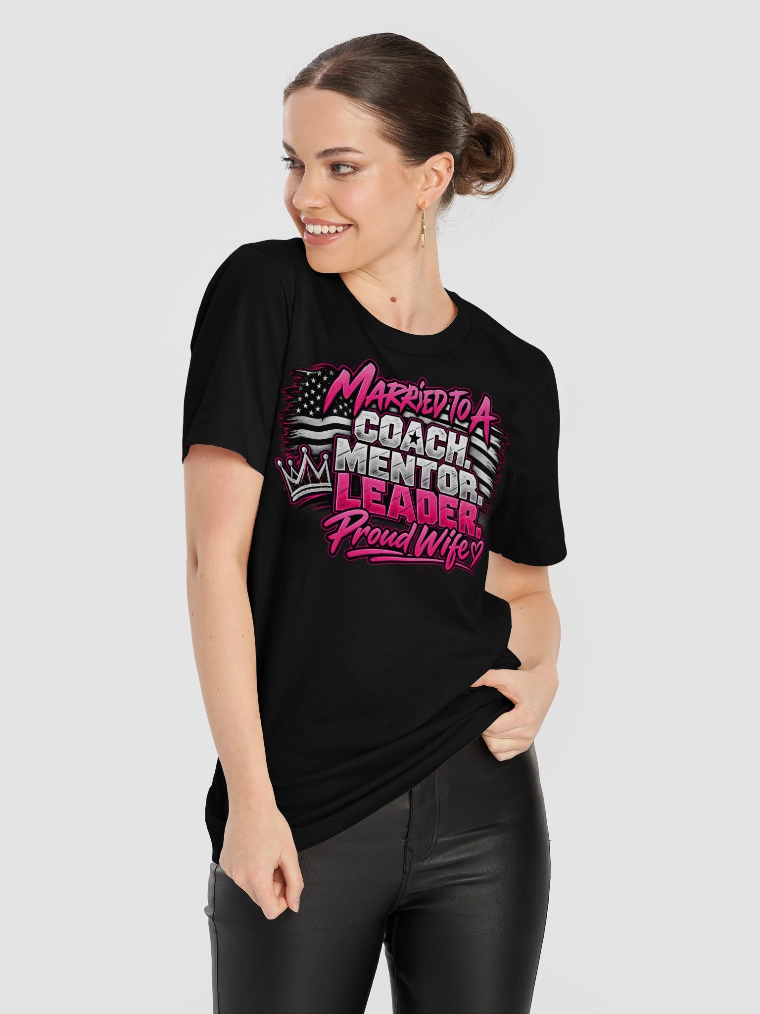 Married to a Coach. Mentor. Leader. | Proud Wife Tee product image (11)