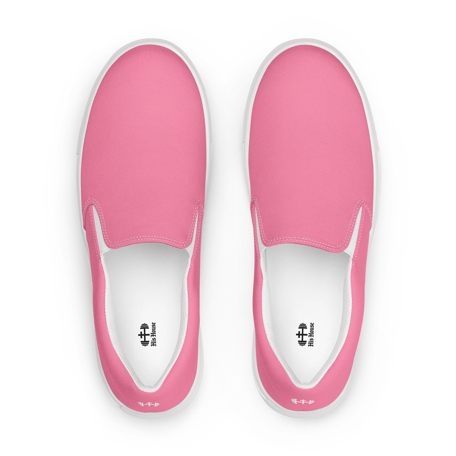 Womens His House Canvas Slip Ons - Pink product image (4)