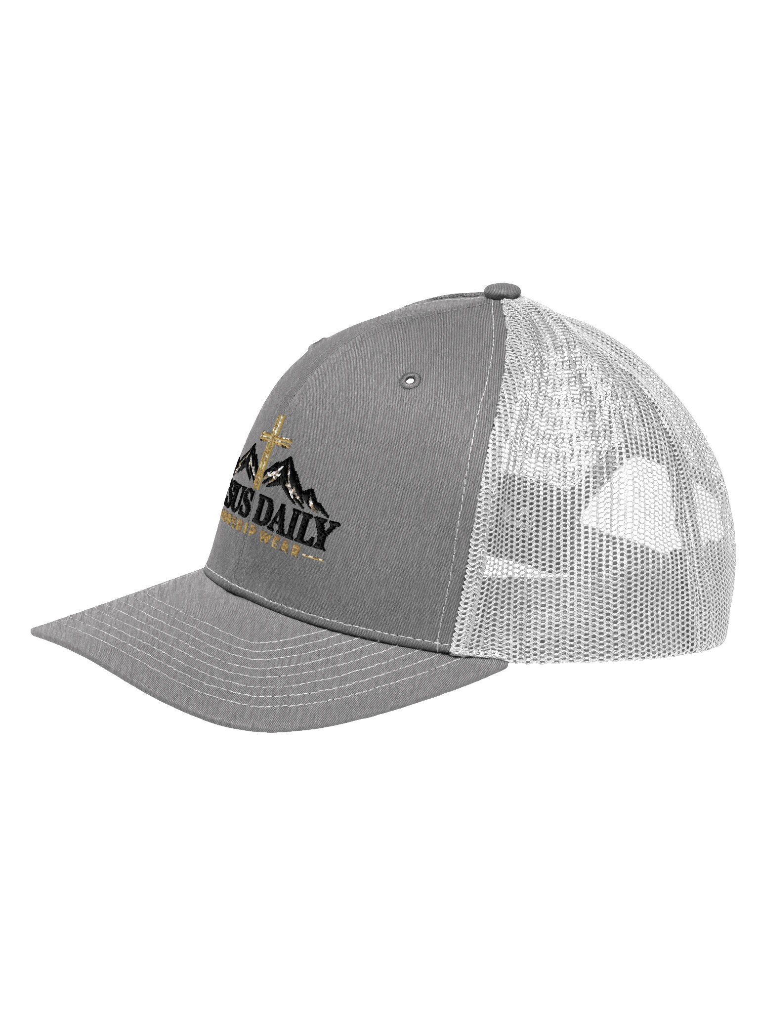 Jesus Daily Worship Wear Signature Embroidered Trucker Hat product image (3)