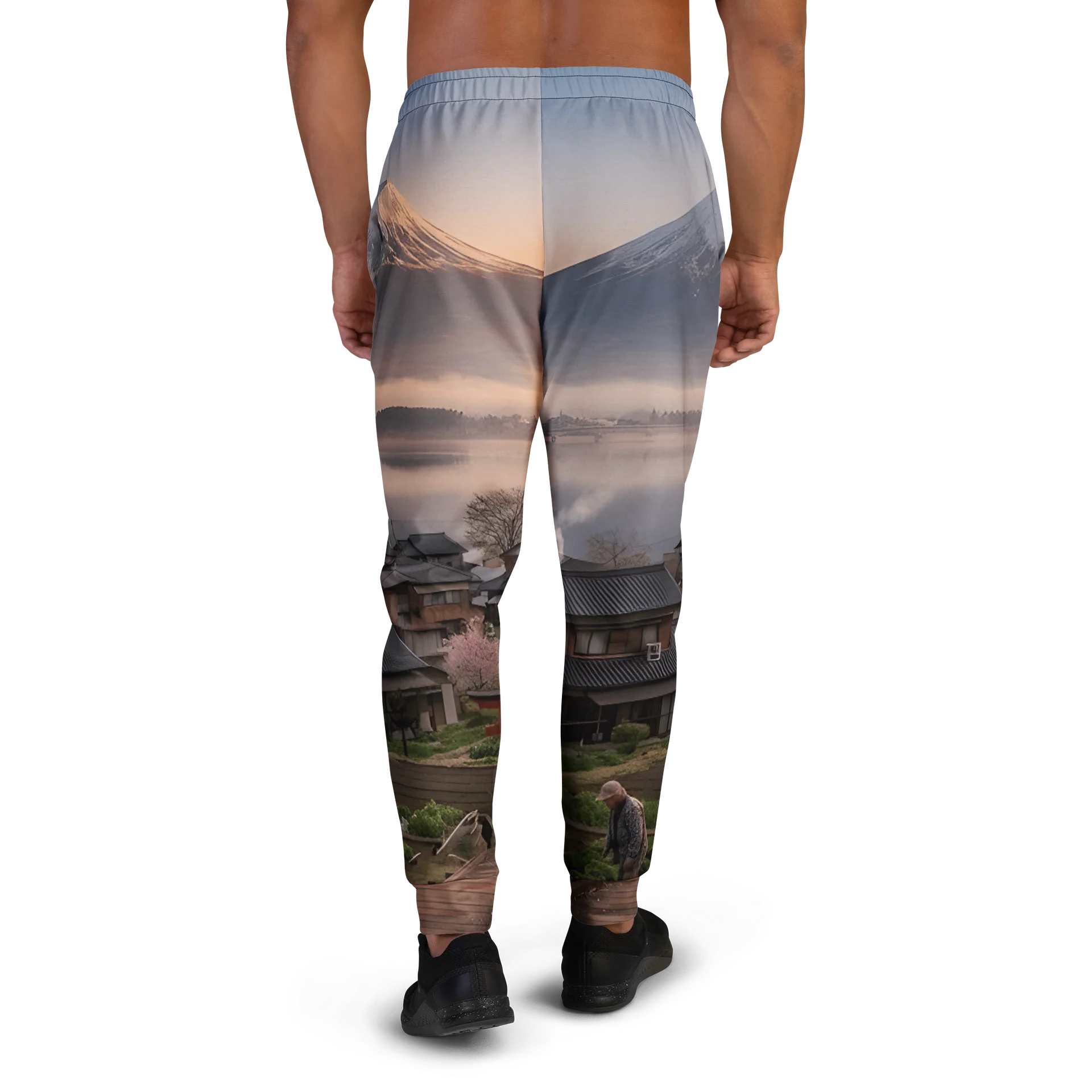 Mount Fuji Recycled Men's Joggers | Eco-Friendly Graphic Sweatpants product image (7)