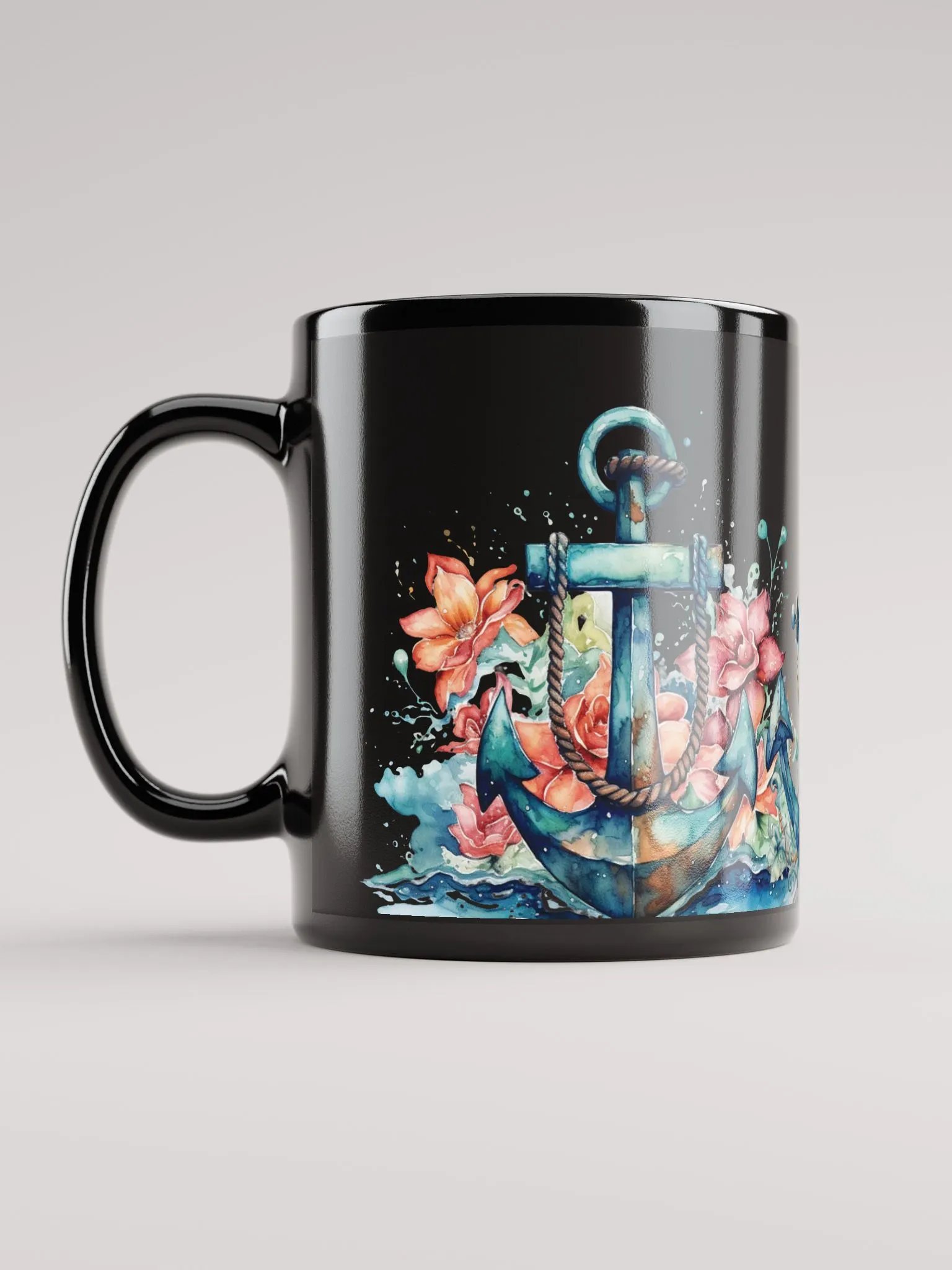 Anchored Artistry Black Mug product image (6)