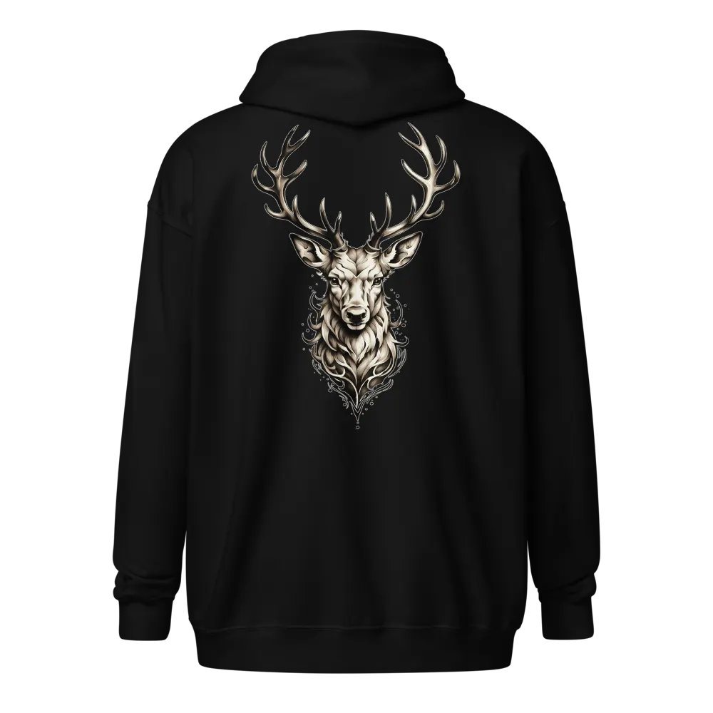 Fierce Stag Back Print zippy hoodie product image (1)
