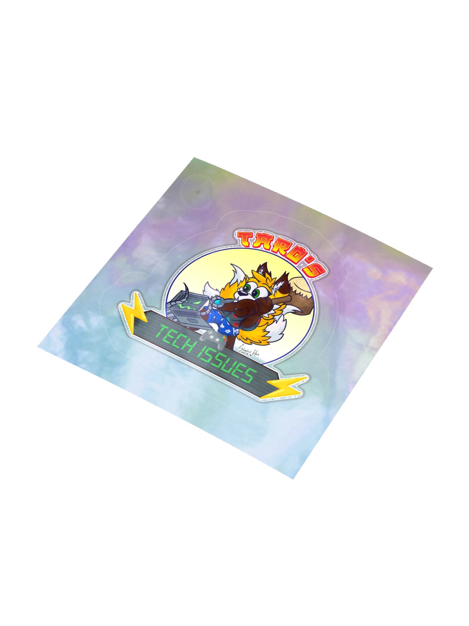 Taro's Tech Issues Holographic Sticker product image (3)