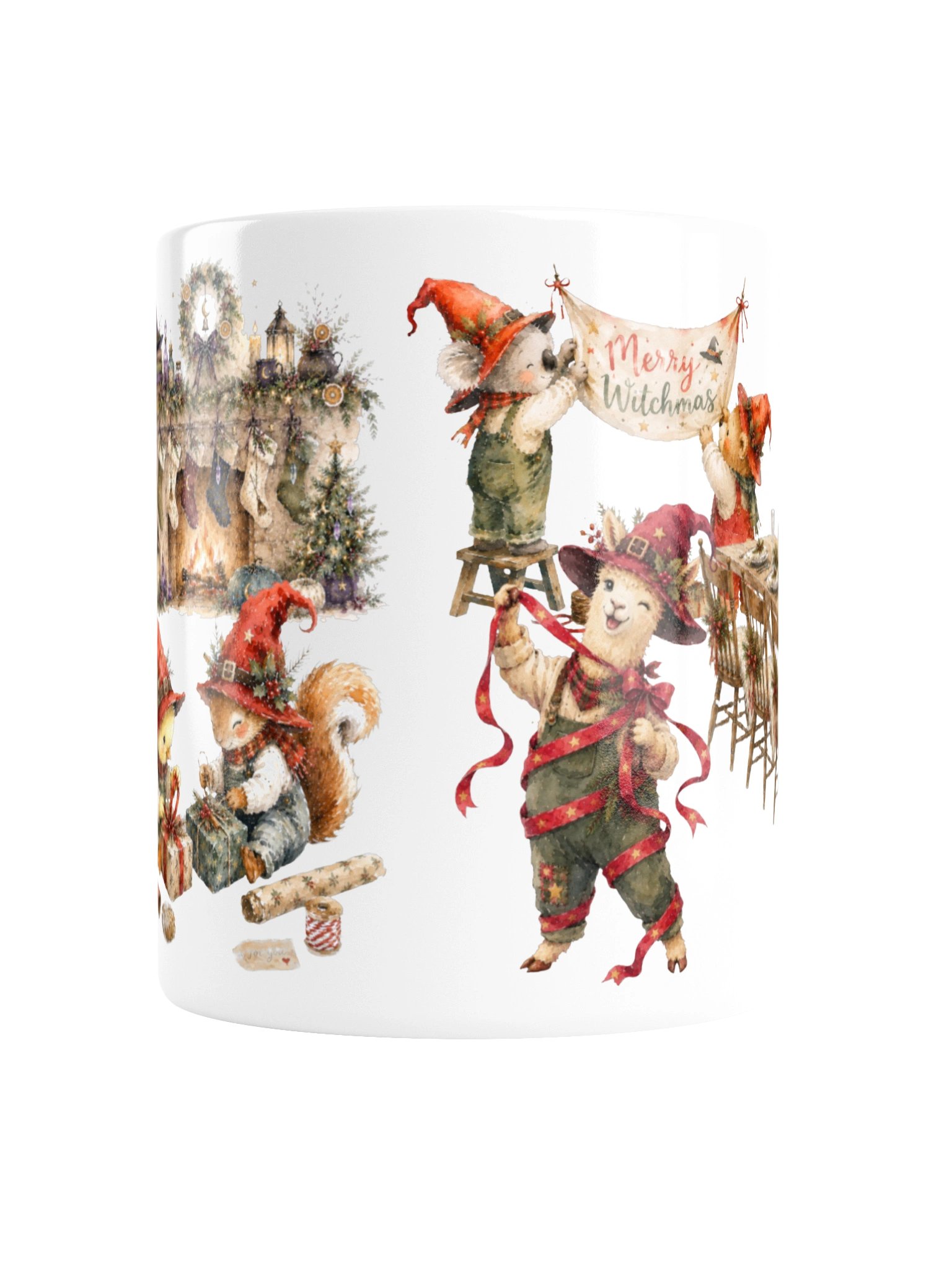 A Witchy Christmas Ceramic Mug | Whimsical Christmas Coffee Cup product image (2)