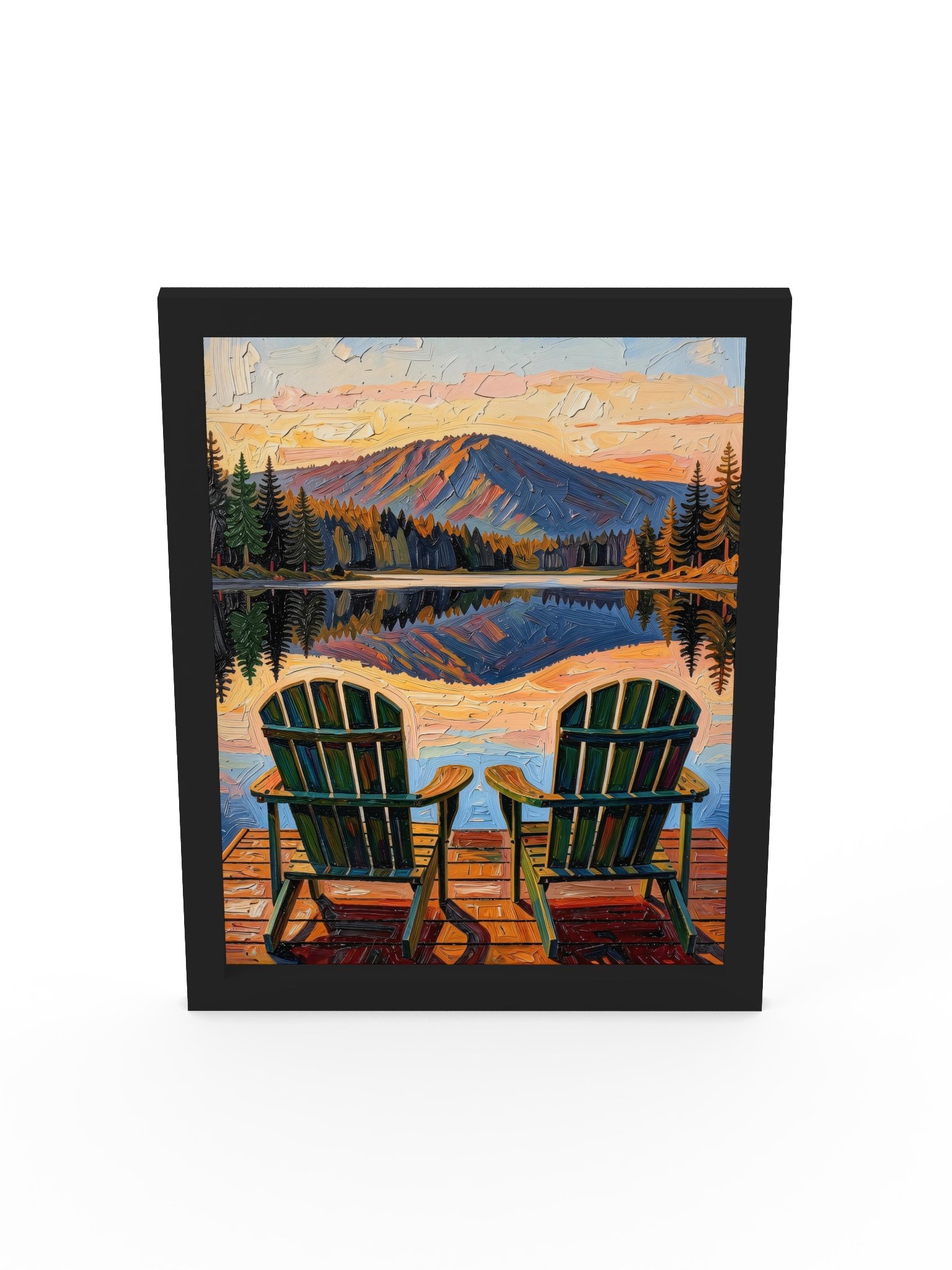 Dock Chairs at Sunset Framed Print product image (37)