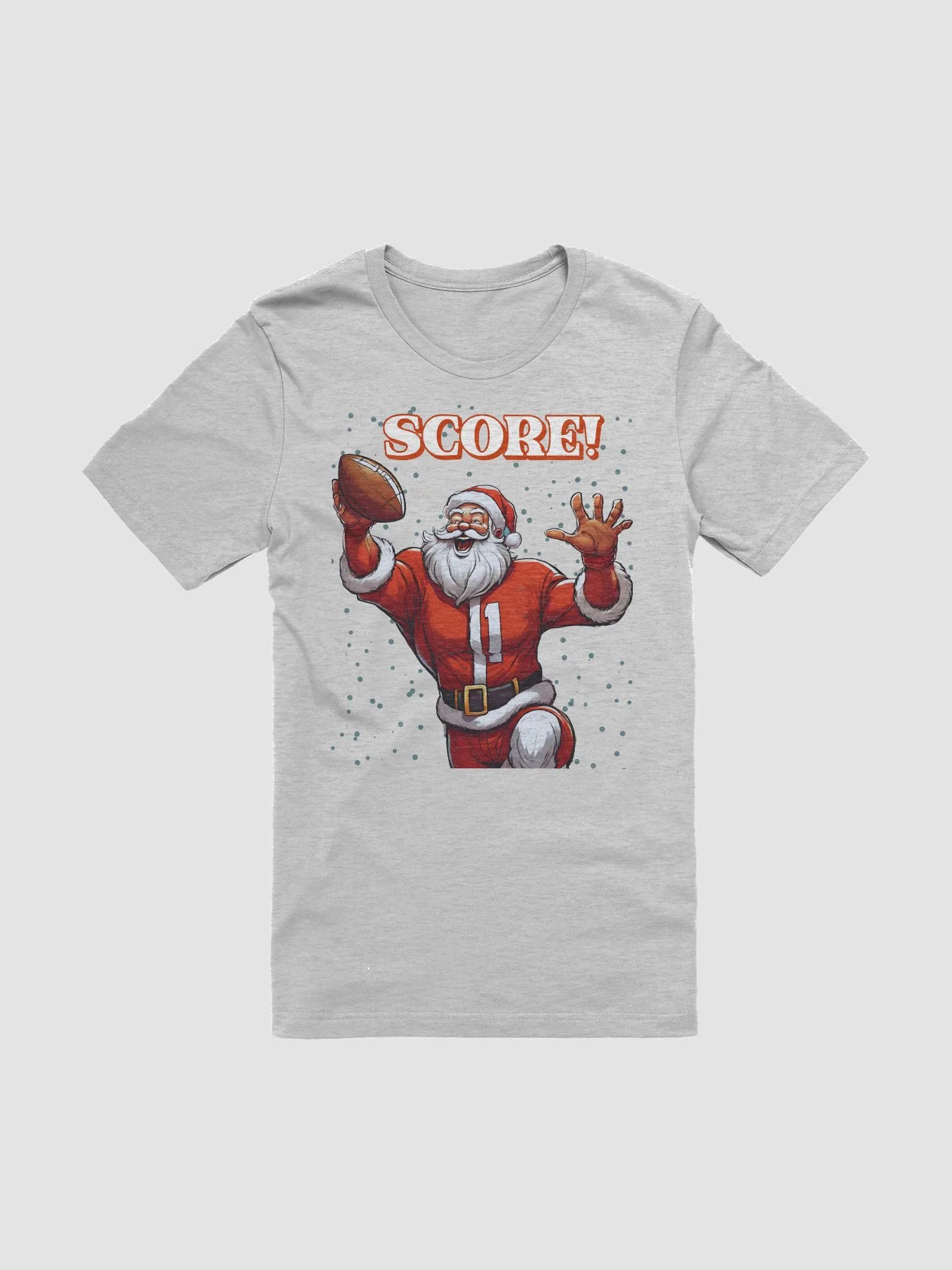 Football Playing Santa Claus T-shirt product image (1)