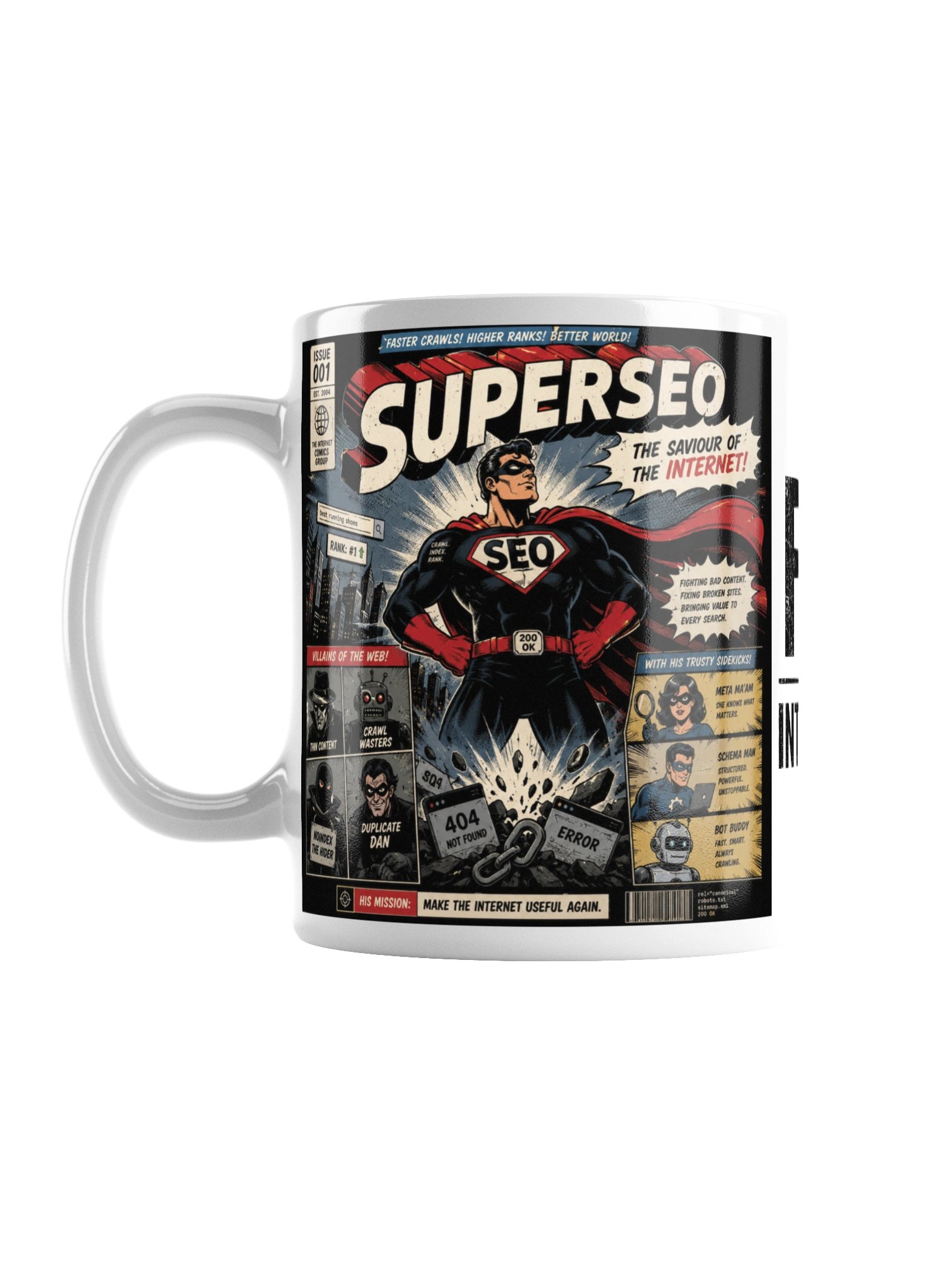 SUPERSEO — "Fix the Internet" Comic Mug product image (1)