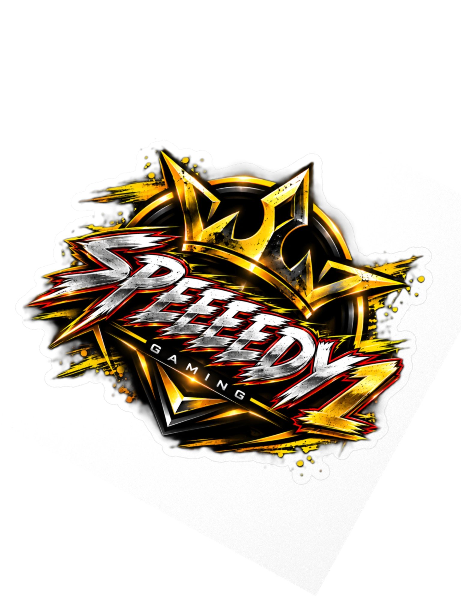 Speeeedy Gaming Crown Logo Kiss Cut Stickers product image (2)