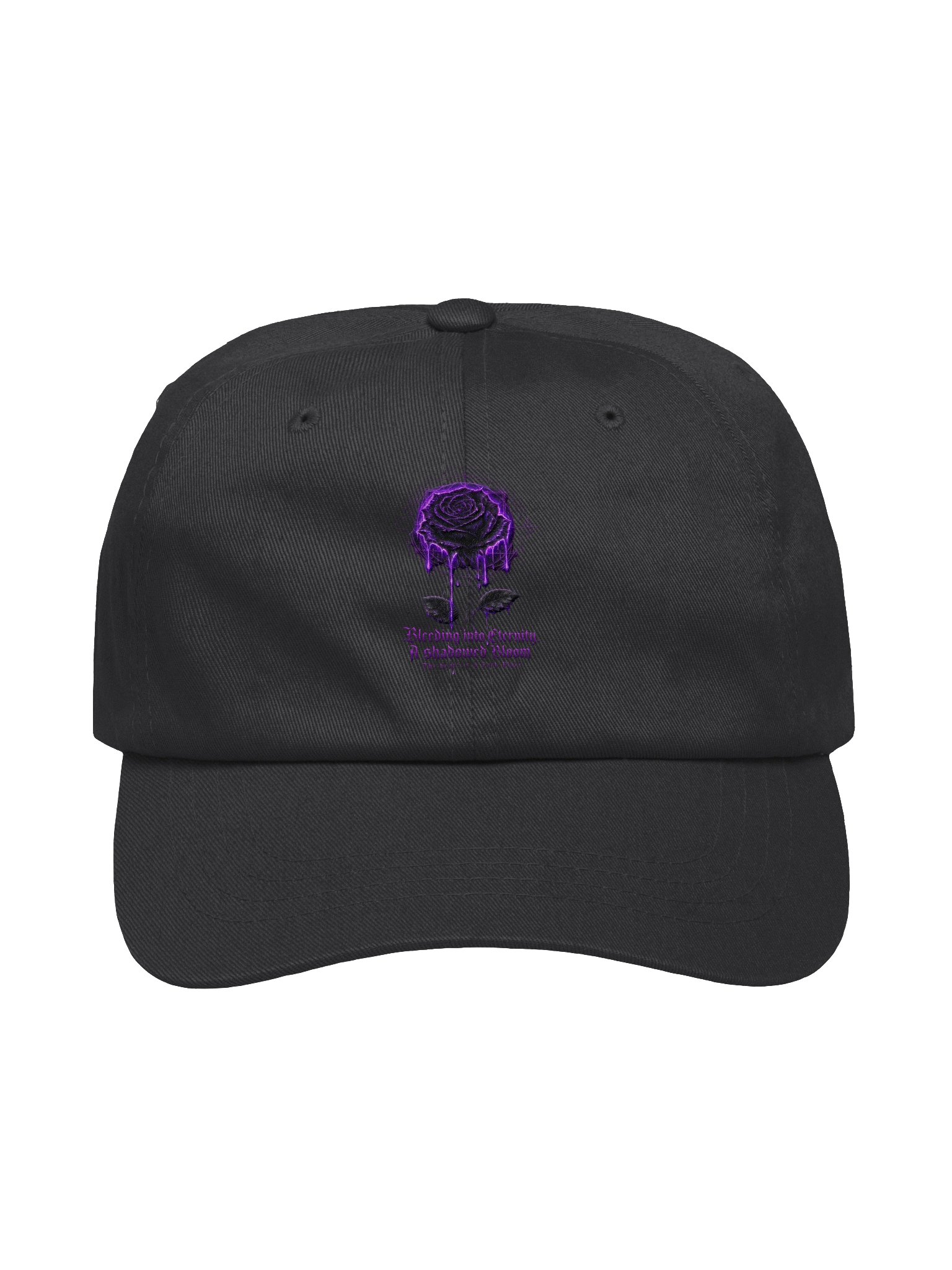 Shadowed Bloom: Neon Rose Dad Hat product image (1)