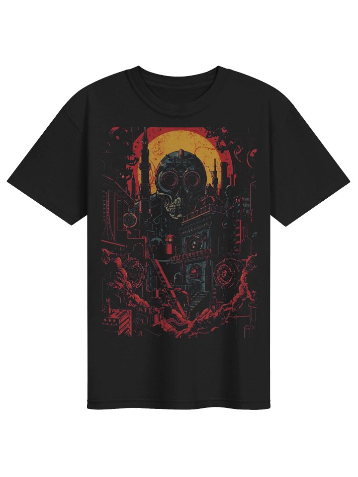 Dystopian Sun Skull Heavyweight T-Shirt product image (1)