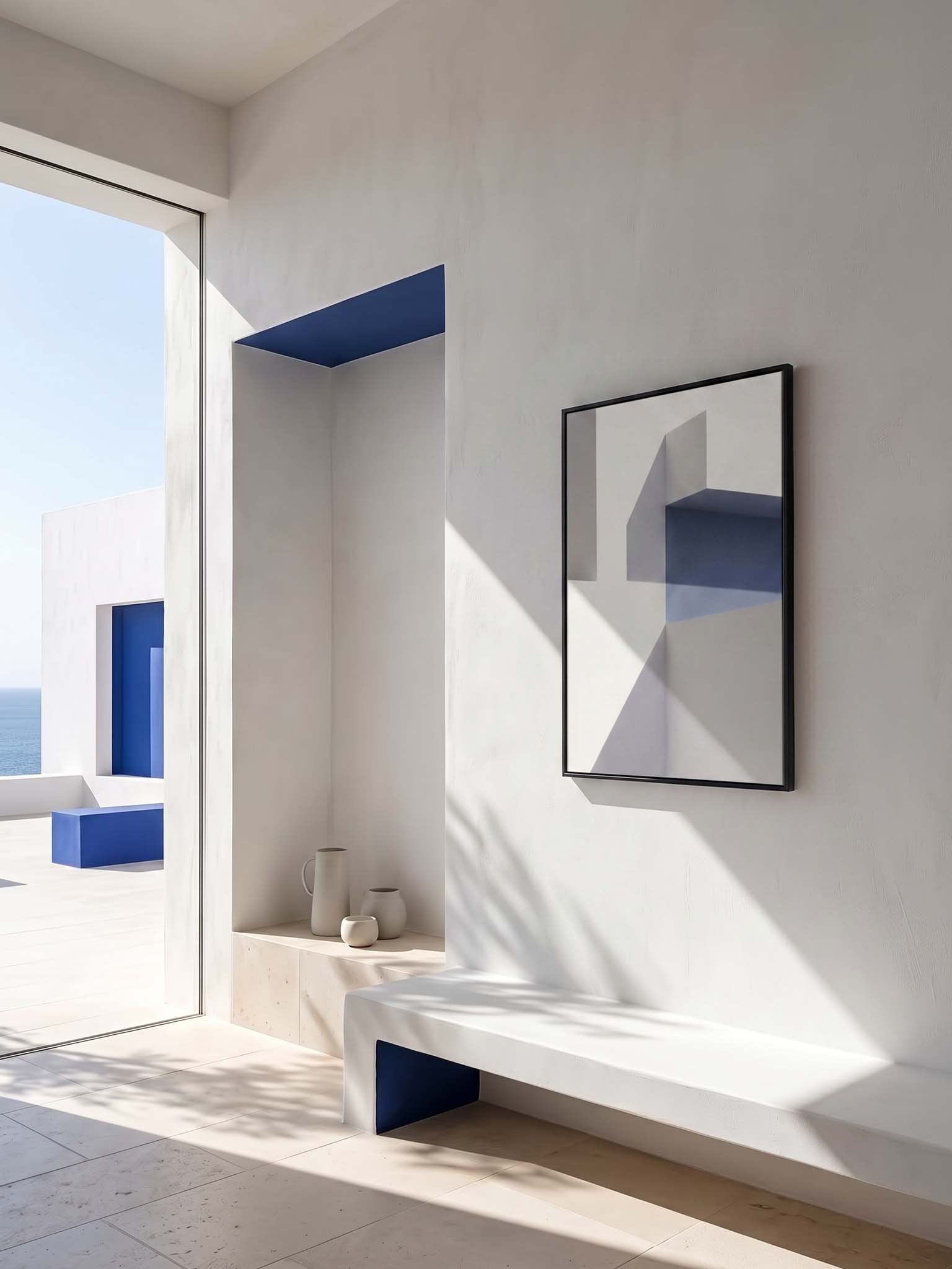 Blue Shadow - Minimalist Architectural Light Wall Art product image (61)