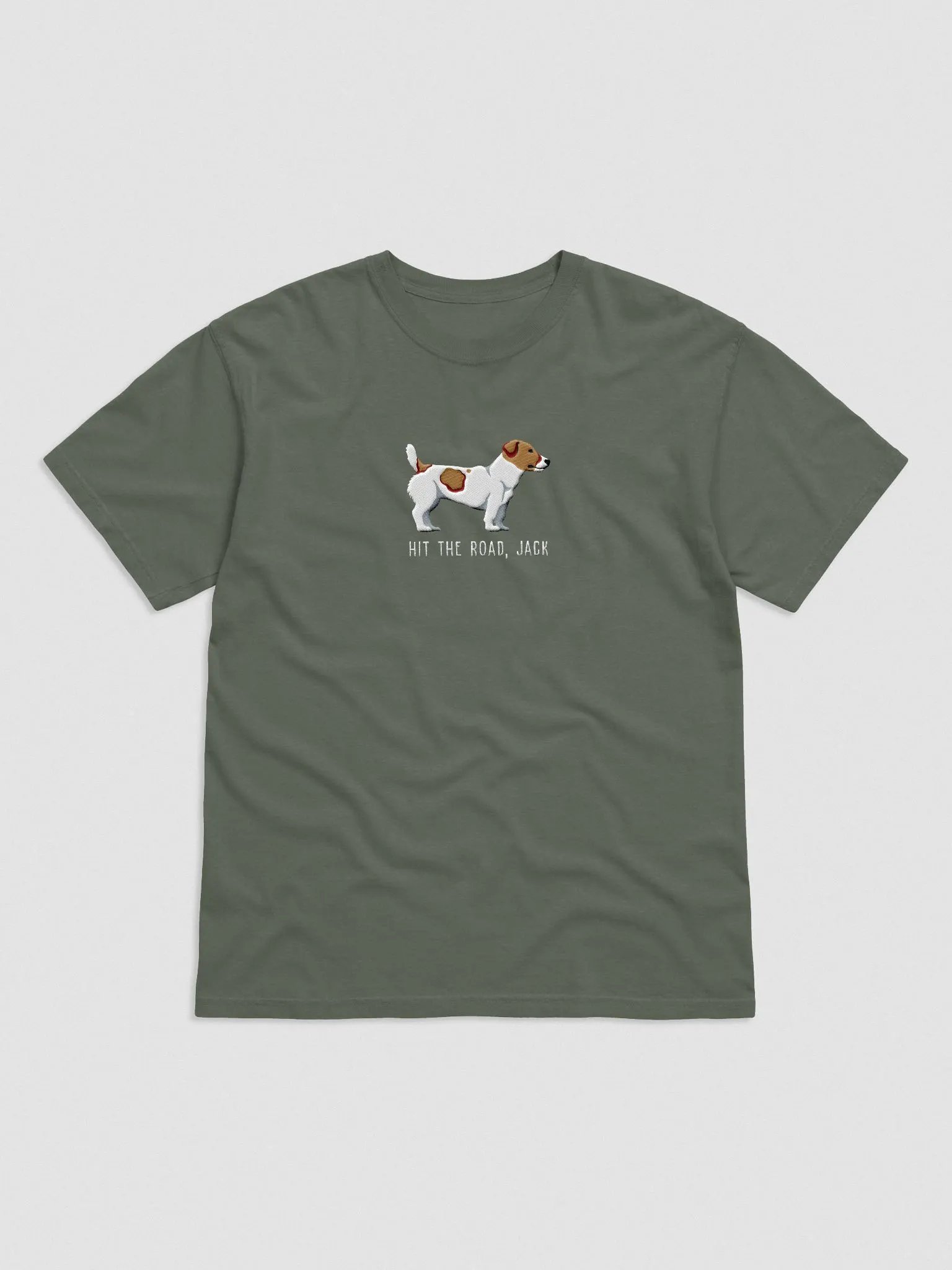 Hit the Road, Jack T-Shirt(Embroidered) of a Jack Russell Terrier product image (4)