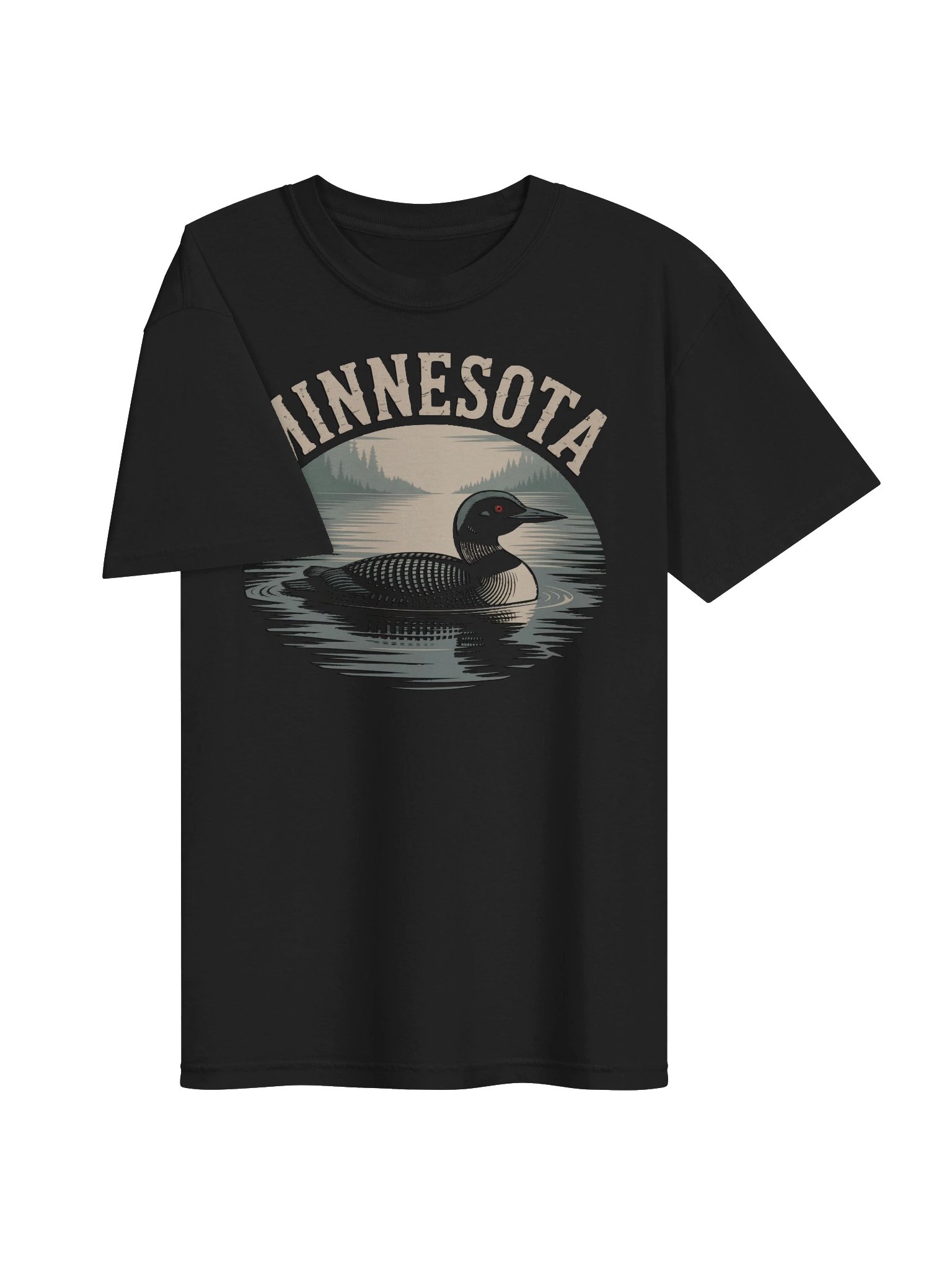 Minnesota Loon Lake T-Shirt | Vintage Northwoods State Pride Tee product image (3)