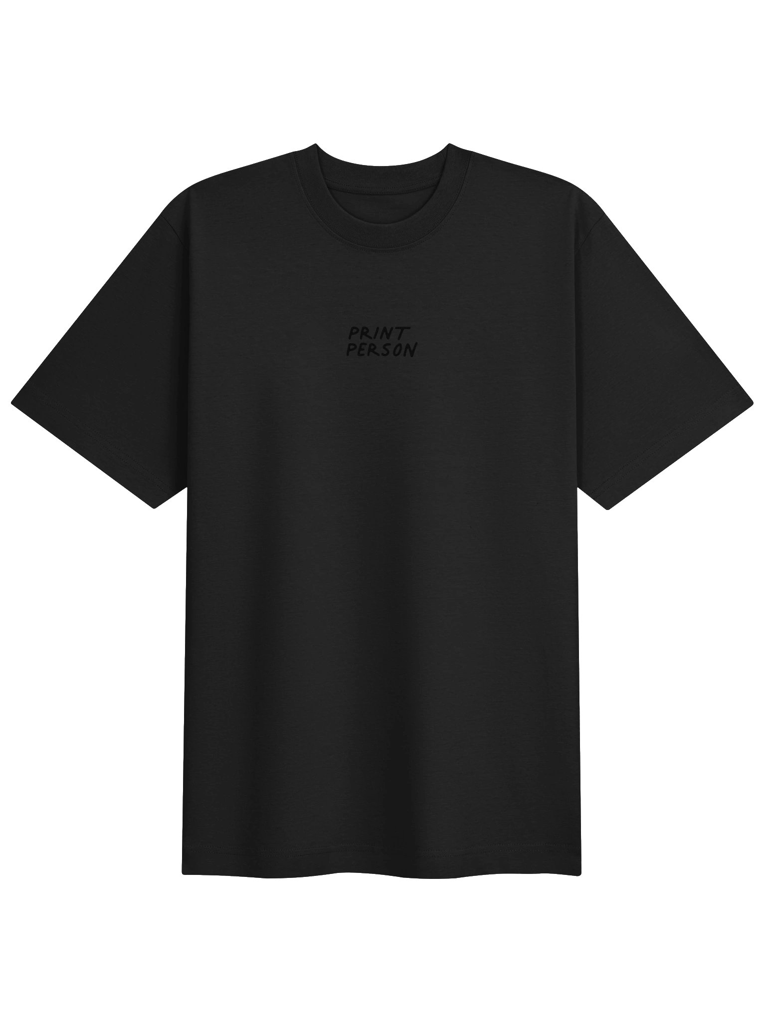 Print Person Large icon black on black relaxed tee product image (1)