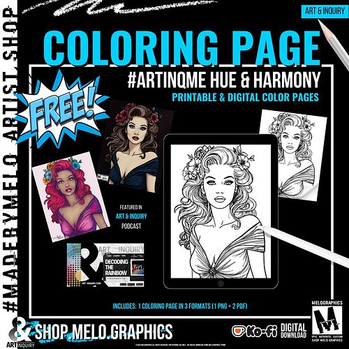 🎨 FREEBIE 🖍️ Grab the coloring page @catalyst_echo and I used for the Art & Inquiry #ArtInqMe Co-host Challenge in Podcast Ep...