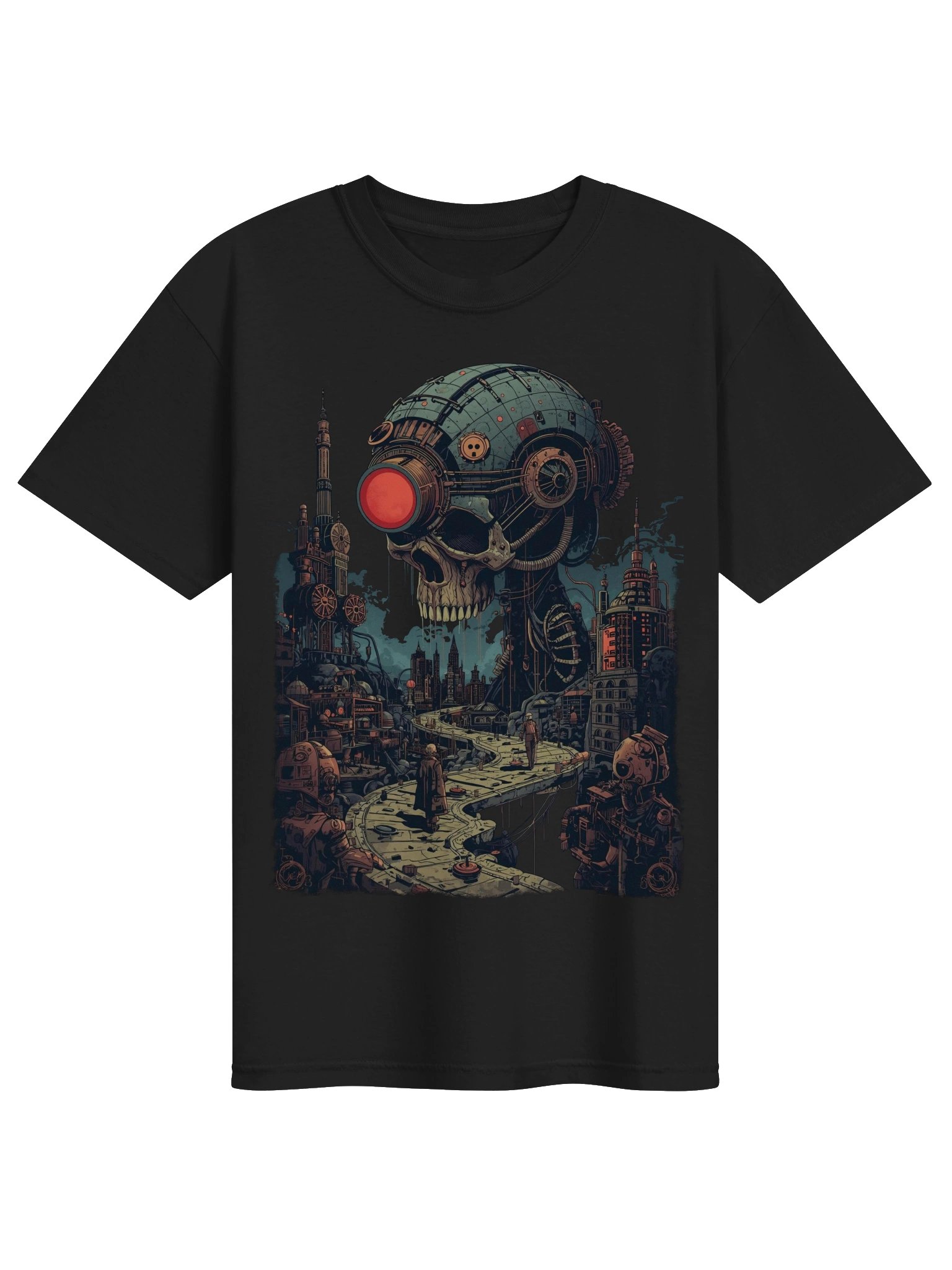 Cyberpunk Skull City Heavyweight T-Shirt product image (1)