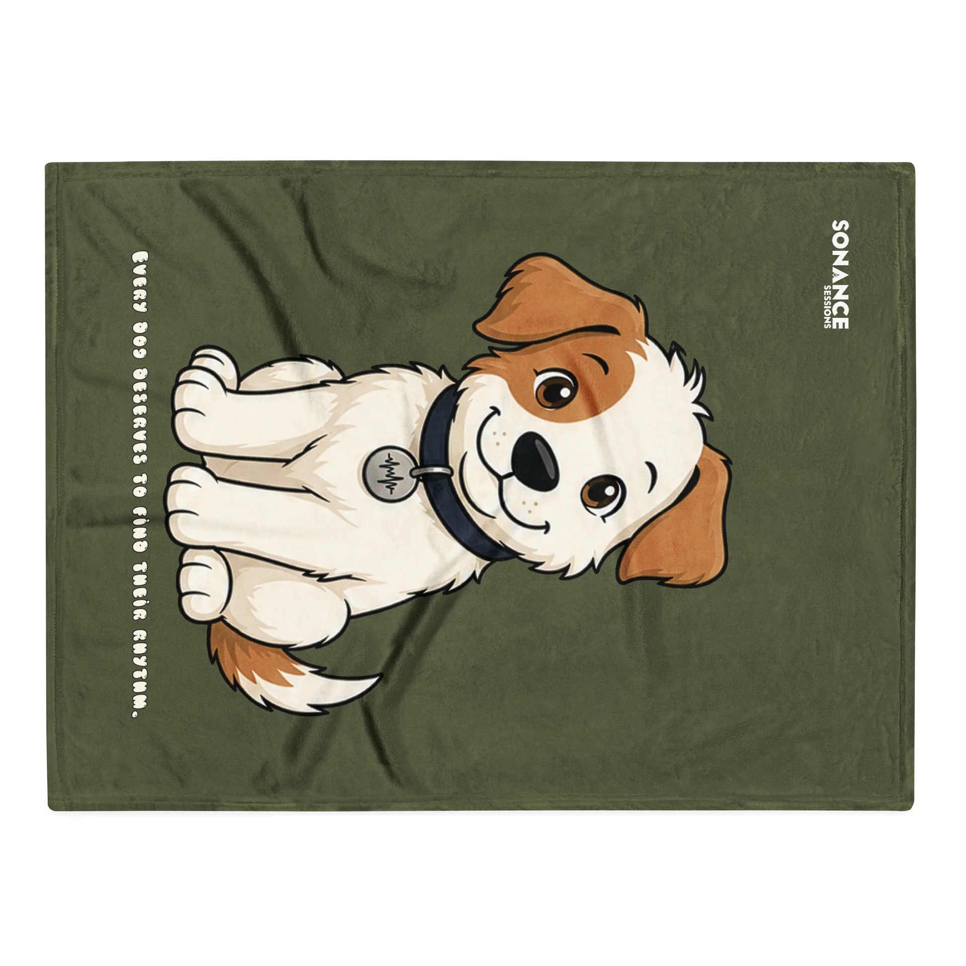 Sonance Dog Throw Blanket (Sit) Saratoga Green product image (1)