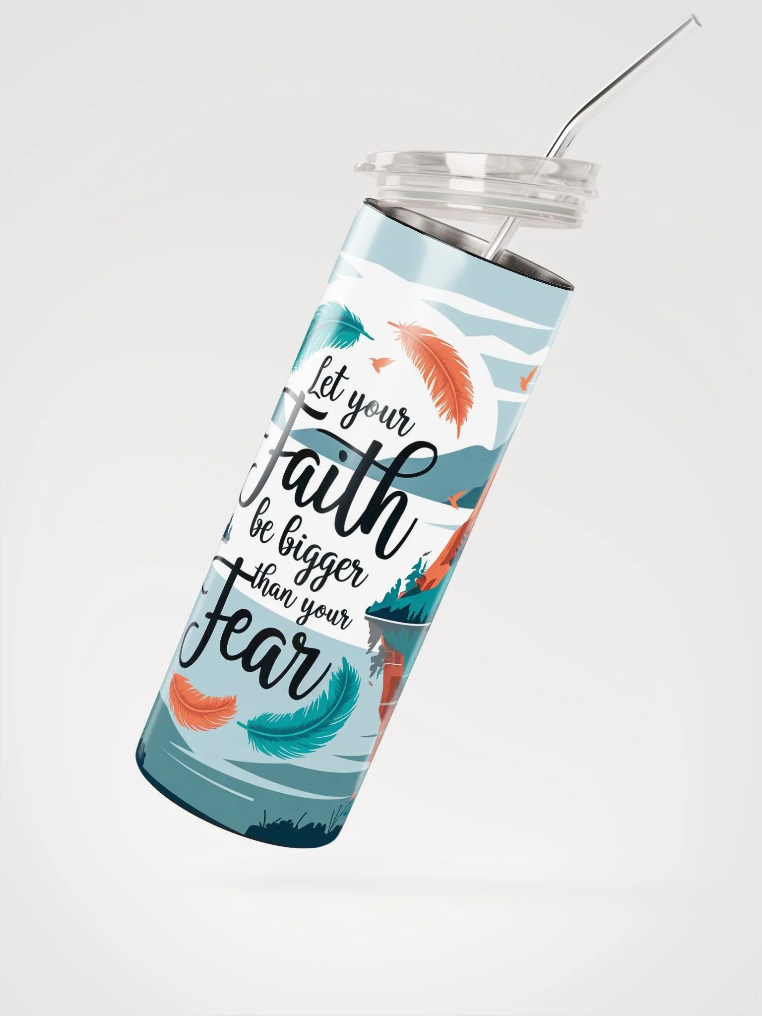 Faith Over Fear Stainless Steel Tumbler product image (3)