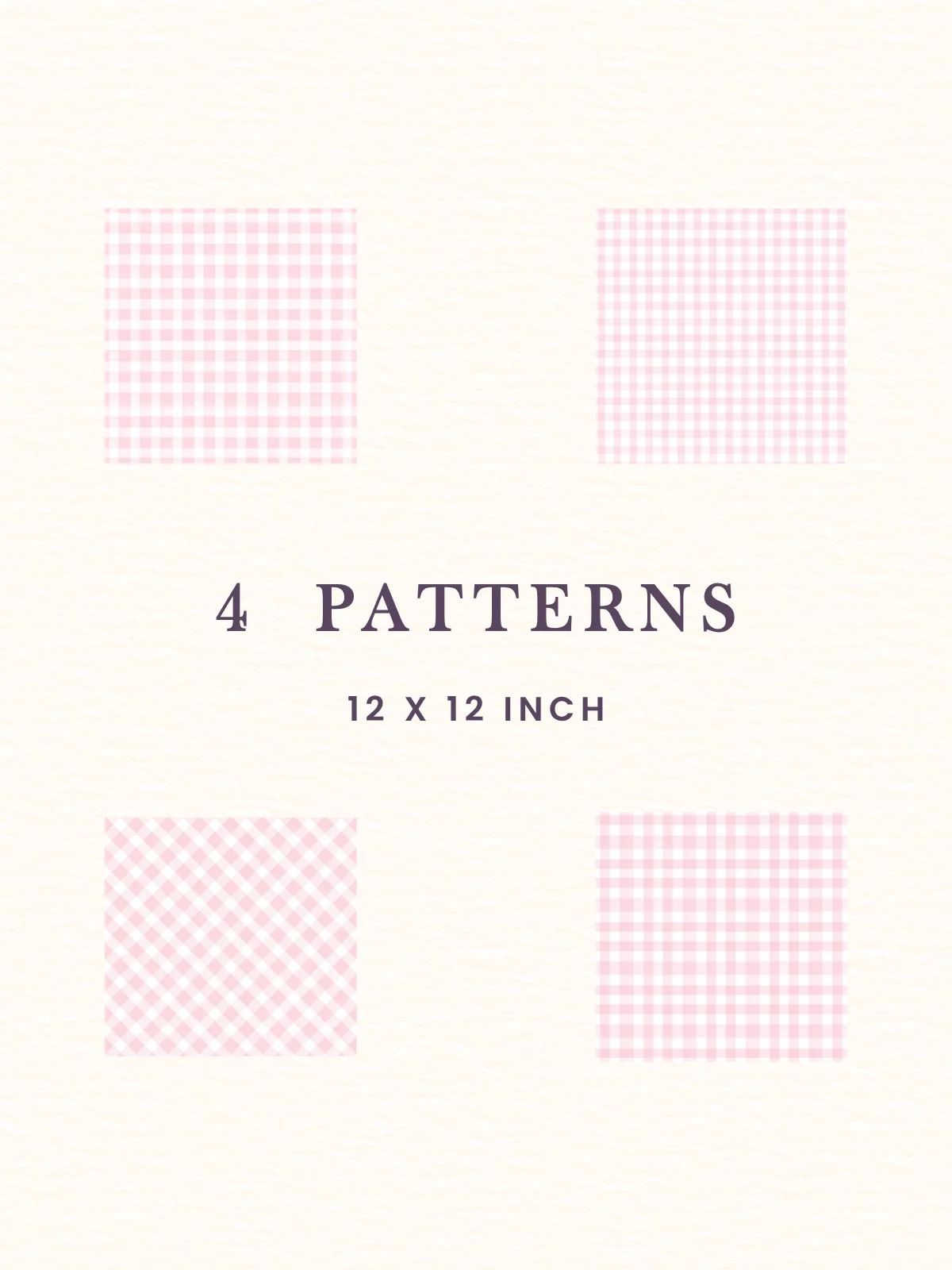 Watercolor Gingham Pattern Pack Pastel Pink Digital Paper For Baby Shower Commercial Use Digital Download product image (3)