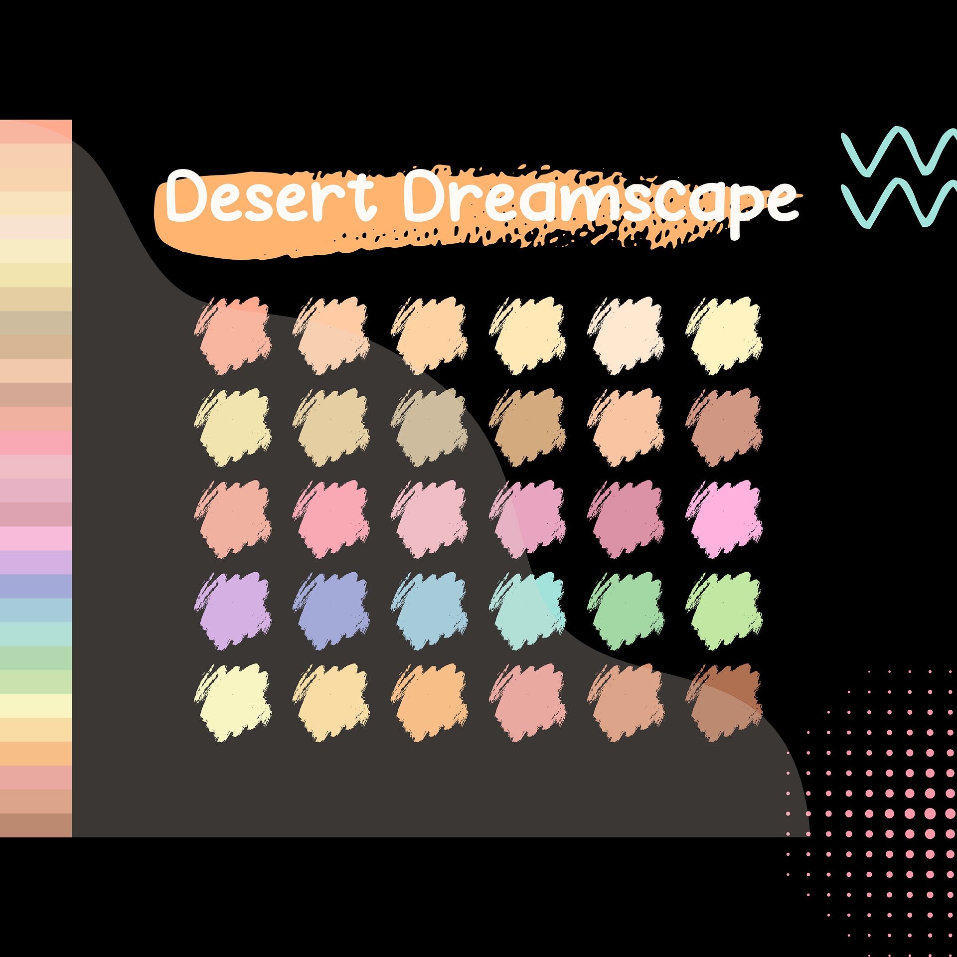 Desert Dreamscape Procreate Color Palette with HEX Codes ★ DIGITAL ★ product image (2)