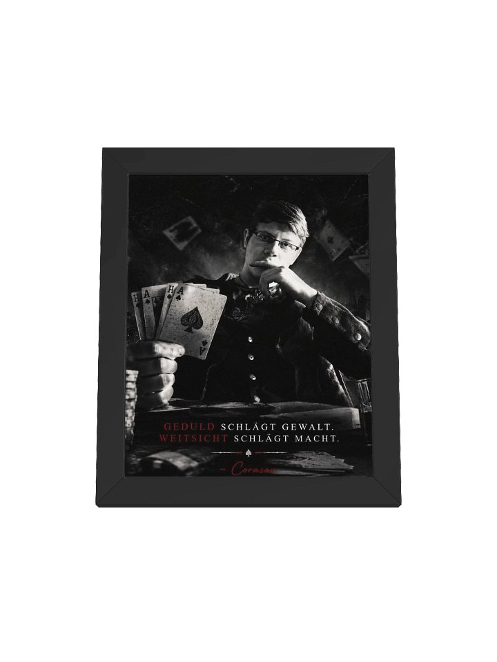 Geduld schlägt Gewalt Framed Poster product image (1)