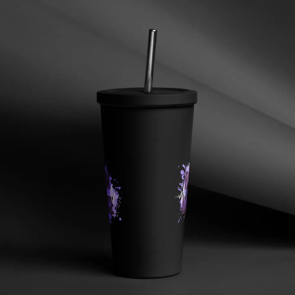 Born to Dance Vibrant Beats His Silhouette Insulated Tumbler product image (53)