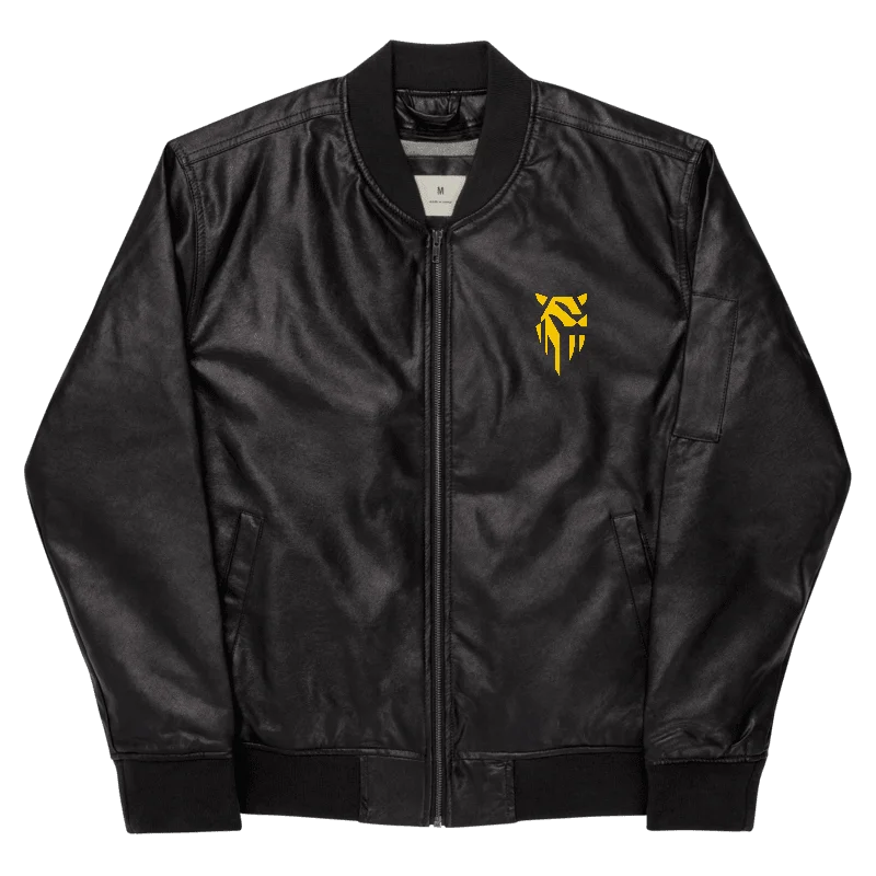 Faux Leather Bomber Jacket product image (4)