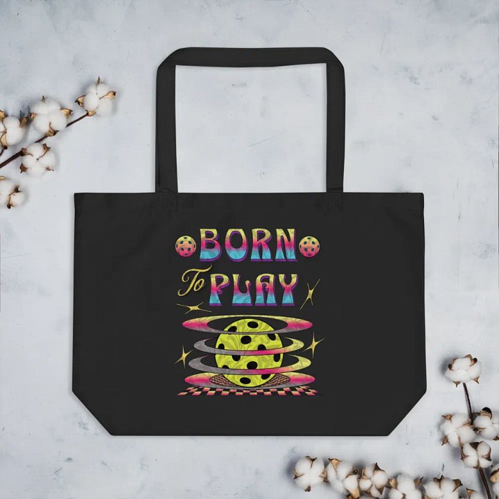 Born To Play Pickleball Sparkling Playtime Tote Bag product image (2)