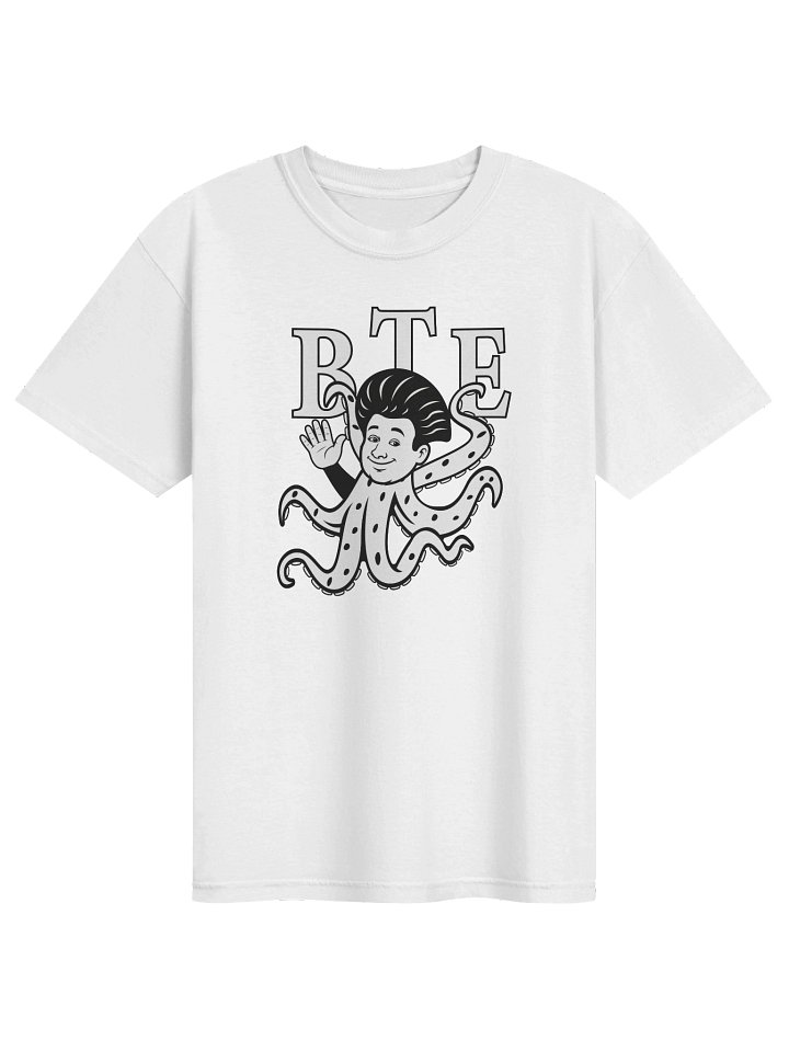 BTE Big Tentacle Energy Tee, White Monochrome Edition product image (1)