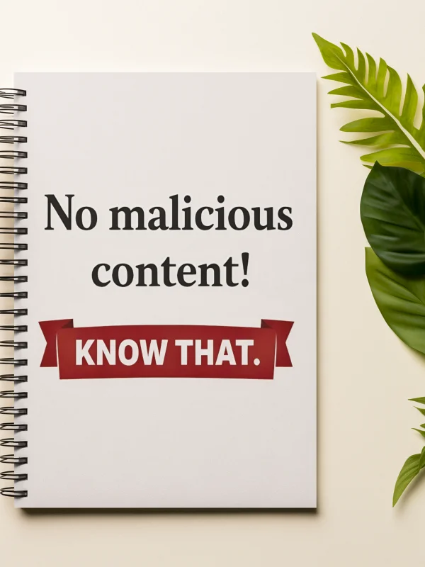 No Malicious Content Know That Notebook product image (7)