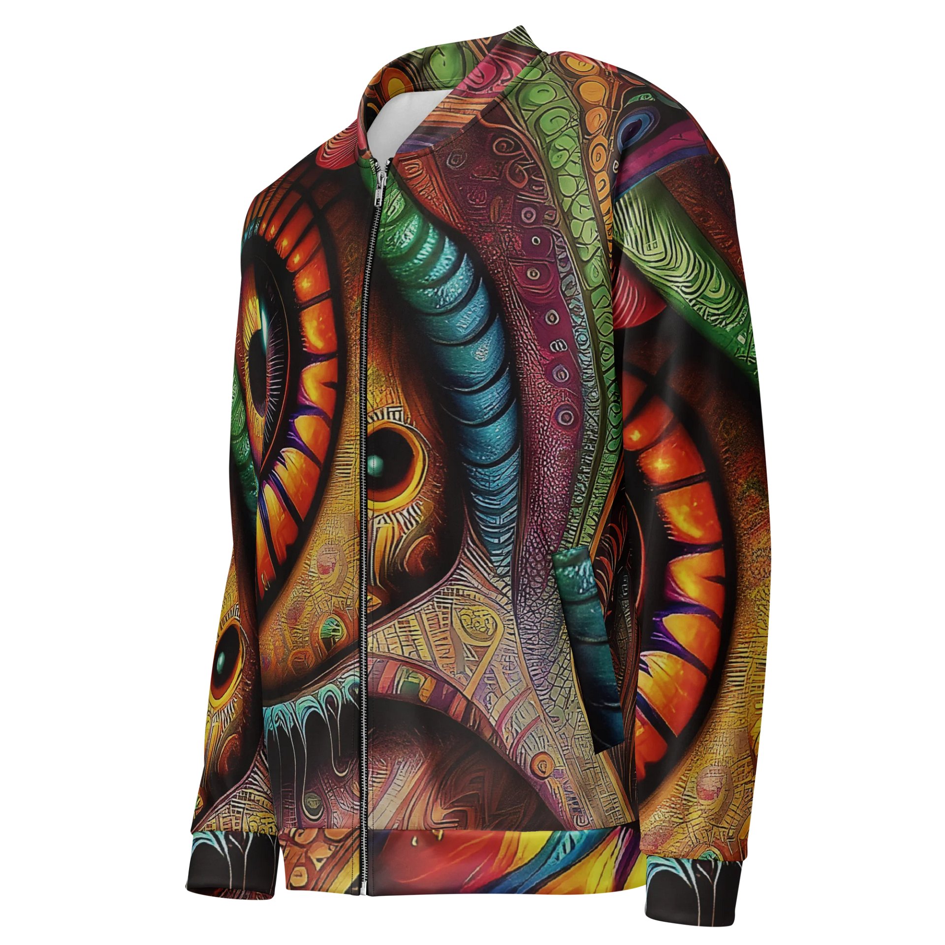 Abstract Eye Print Bomber Jacket product image (3)