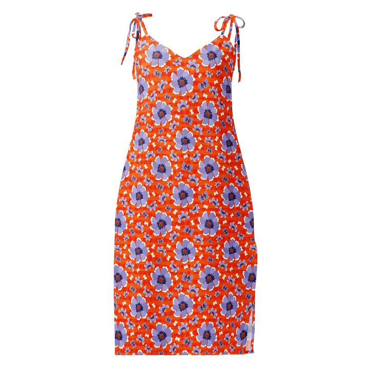 Orange Bloom Chiffon Slip Dress product image (1)