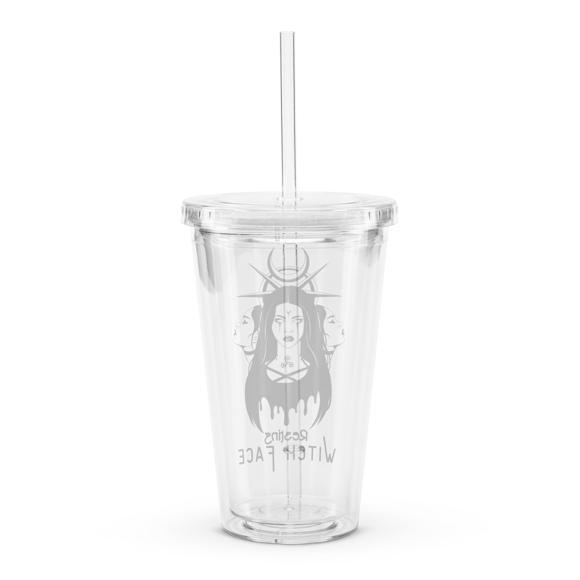 Resting Witch Face Plastic Tumbler product image (2)