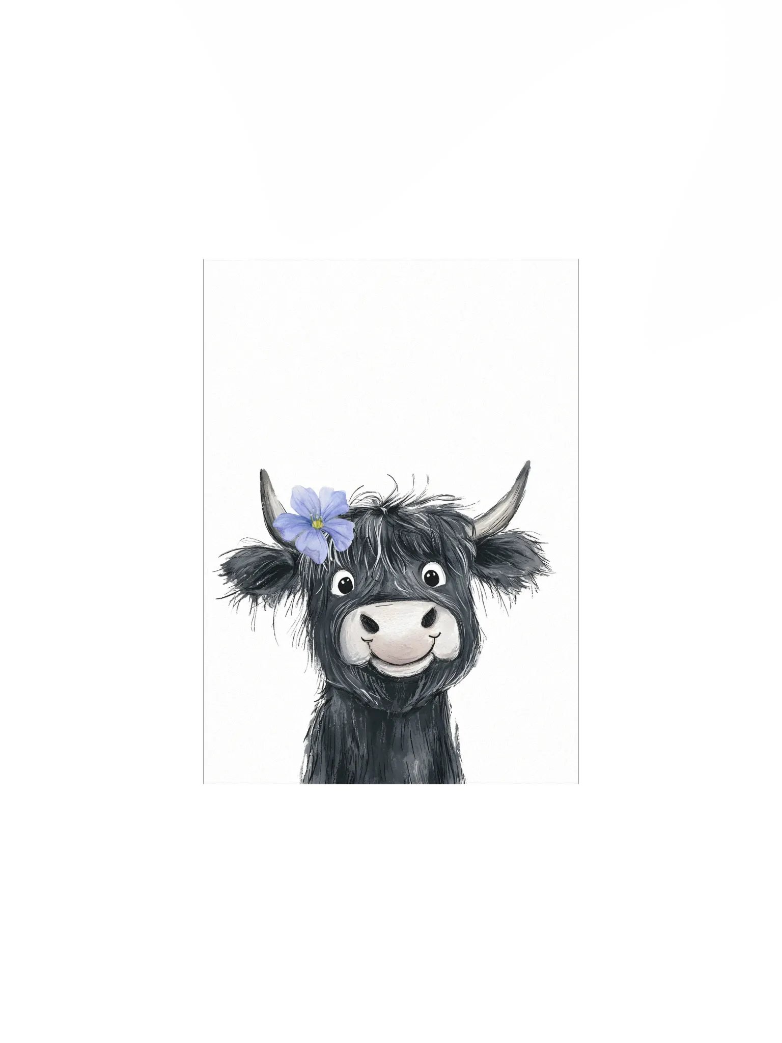 Highland Black Cow, Farm Nursery Print product image (2)