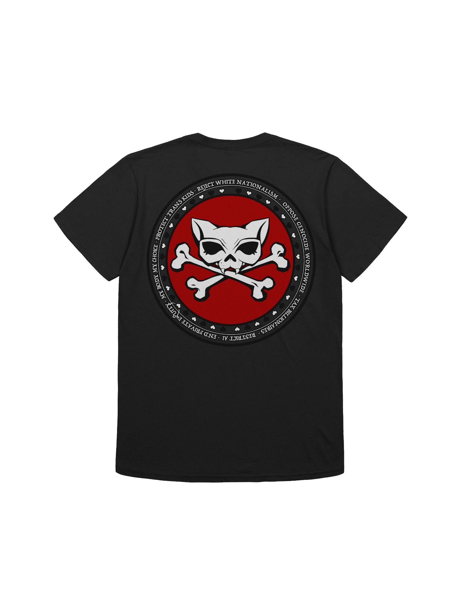 Reject White Nationalism + My Politics Kat Skull Softstyle tee product image (2)