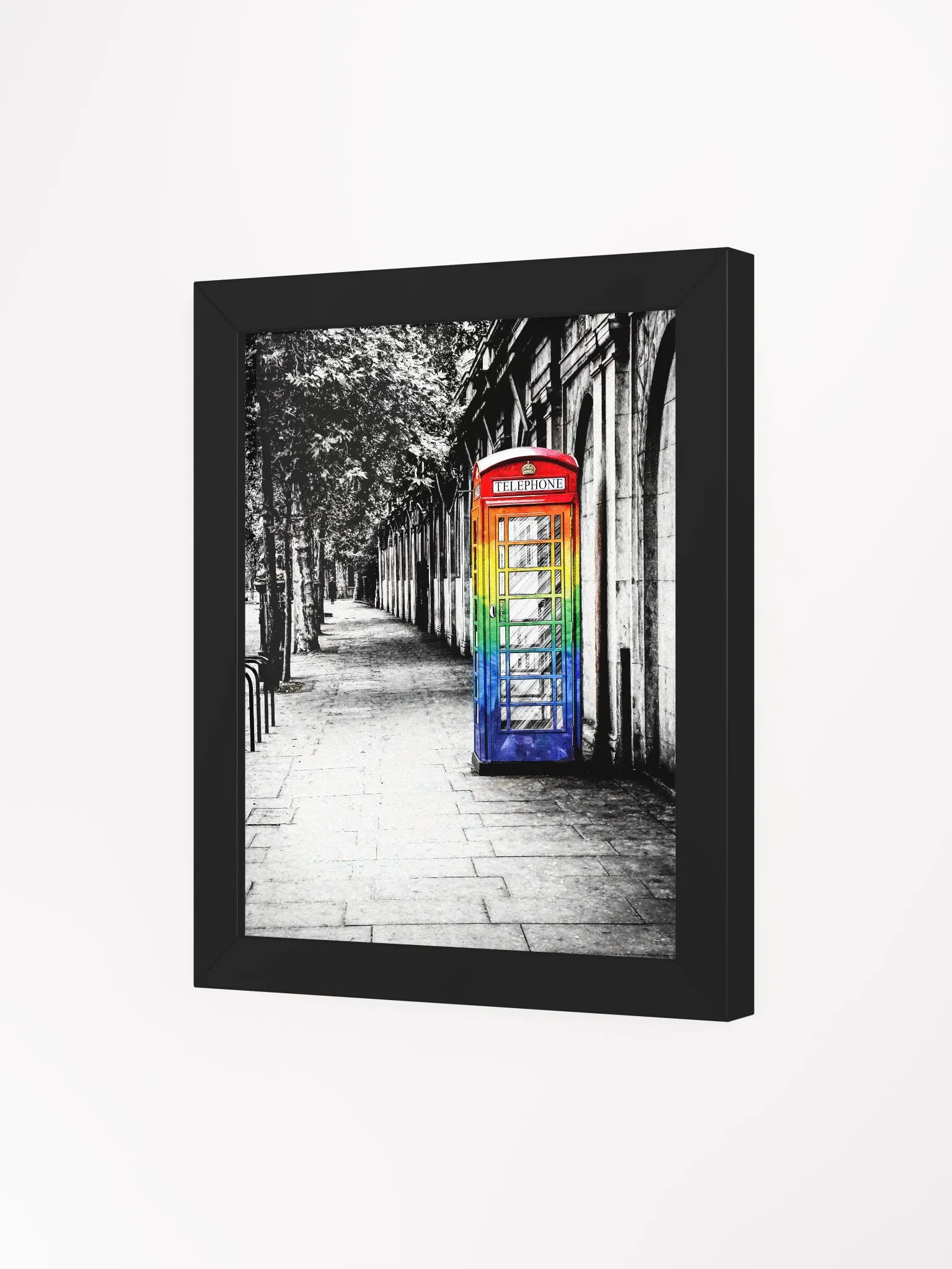 British Telephone Box - LGBTQ Pride Design Studio Framed Print product image (3)