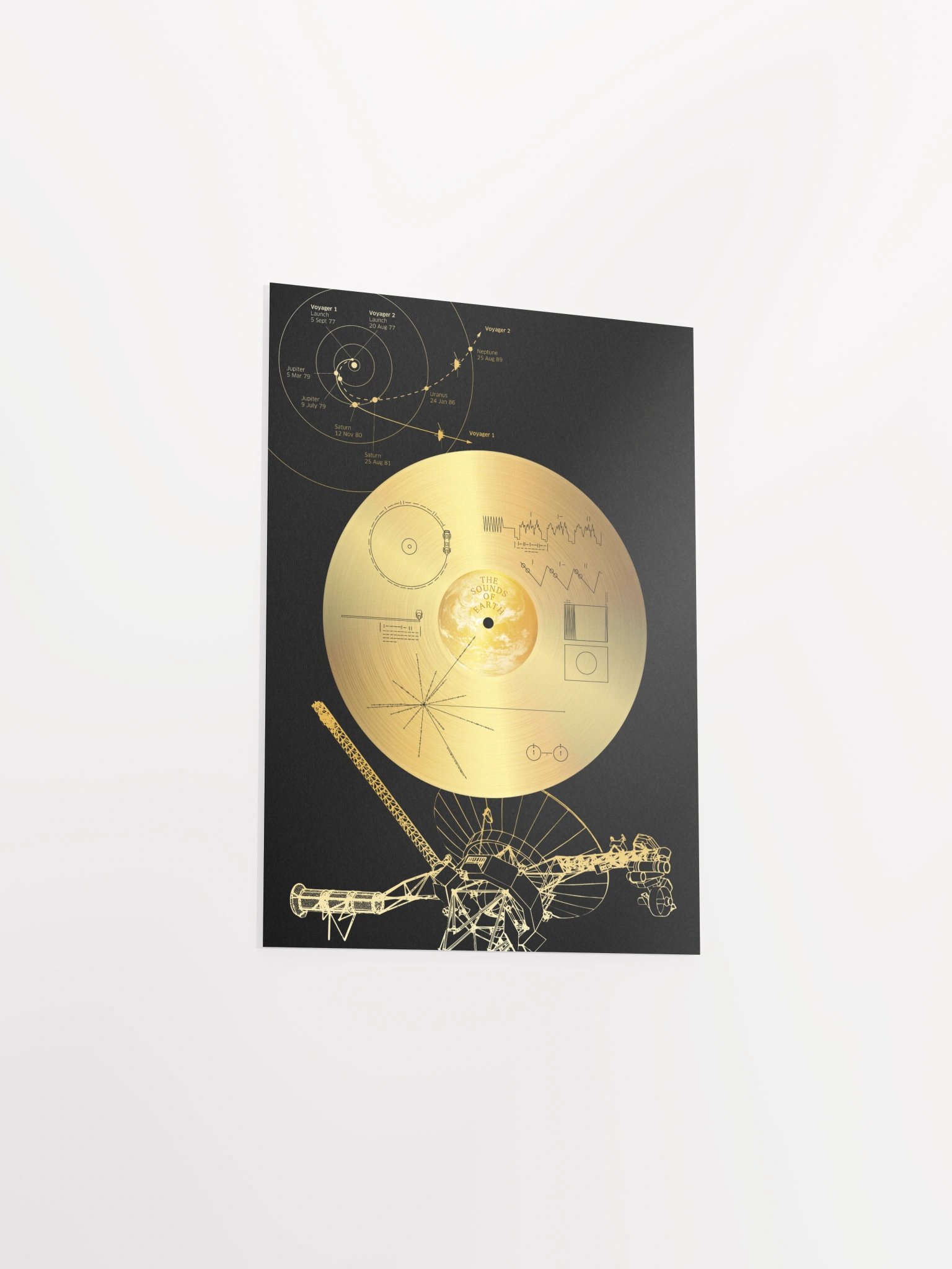 NASA Voyager 1 Golden Record — space poster, science print product image (9)