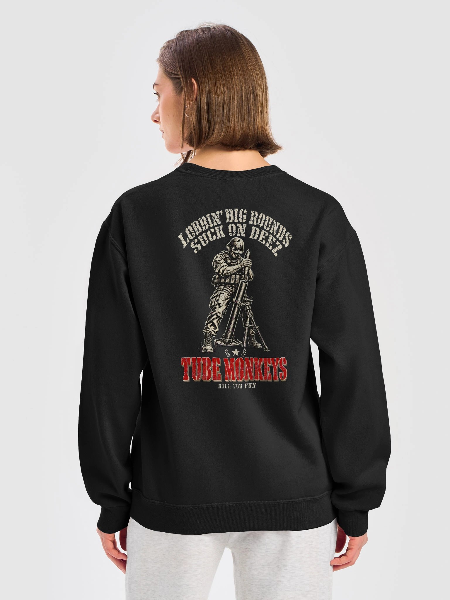 Tube Monkeys "Lobbin' Big Rounds" Mortarman Crewneck product image (6)
