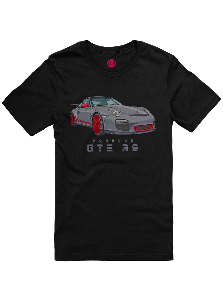 Grey Porsche GT3 RS Shirt (Retro, Sketch, Silhouette) product image (6)