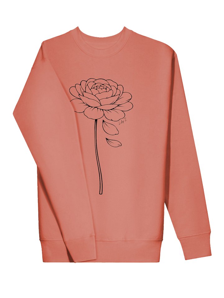 Rose “love hard” Sweatshirt - Dusty Rose product image (2)