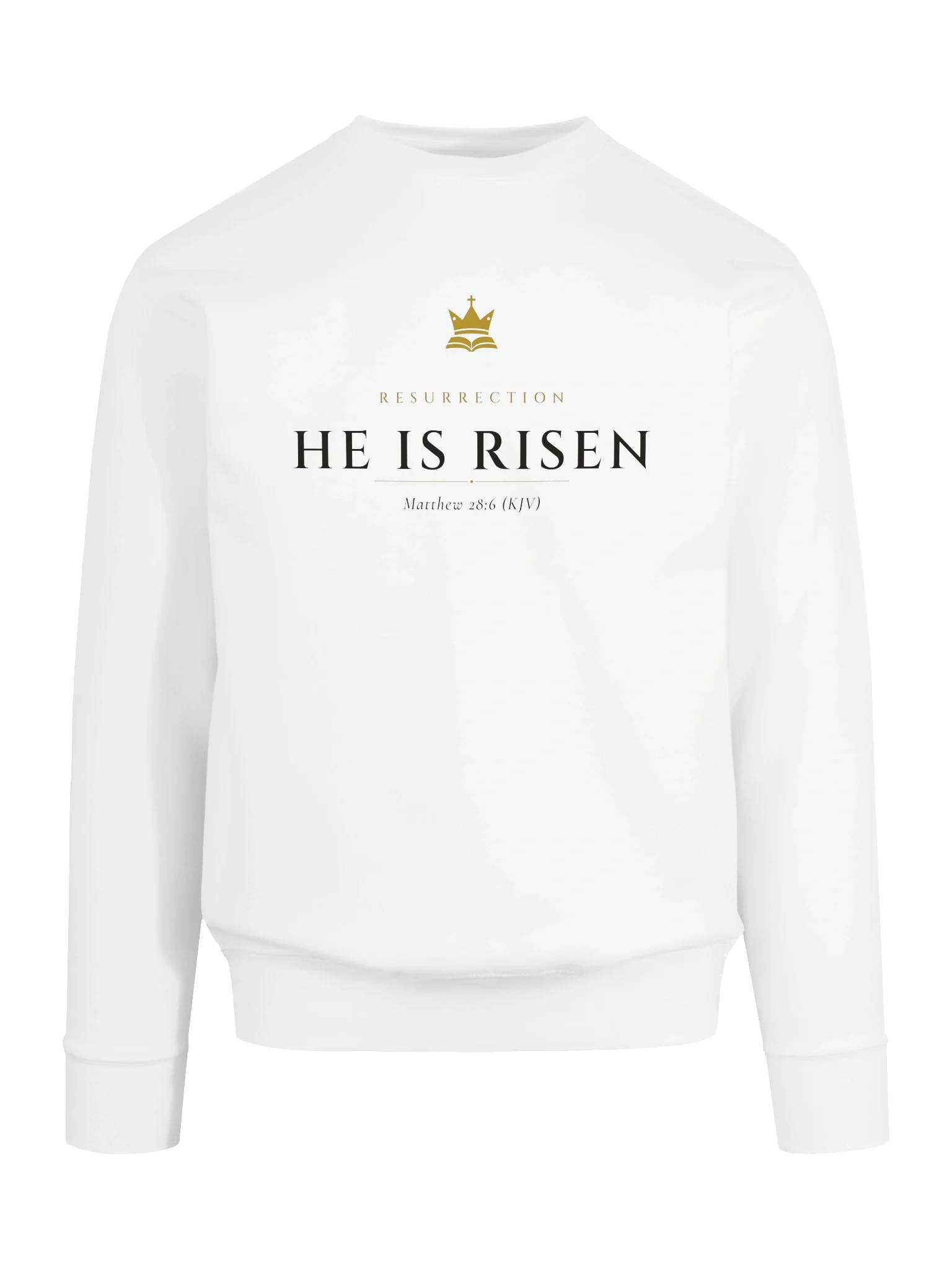 Resurrection Crewneck - White, view 8 — Christ Is King crewneck