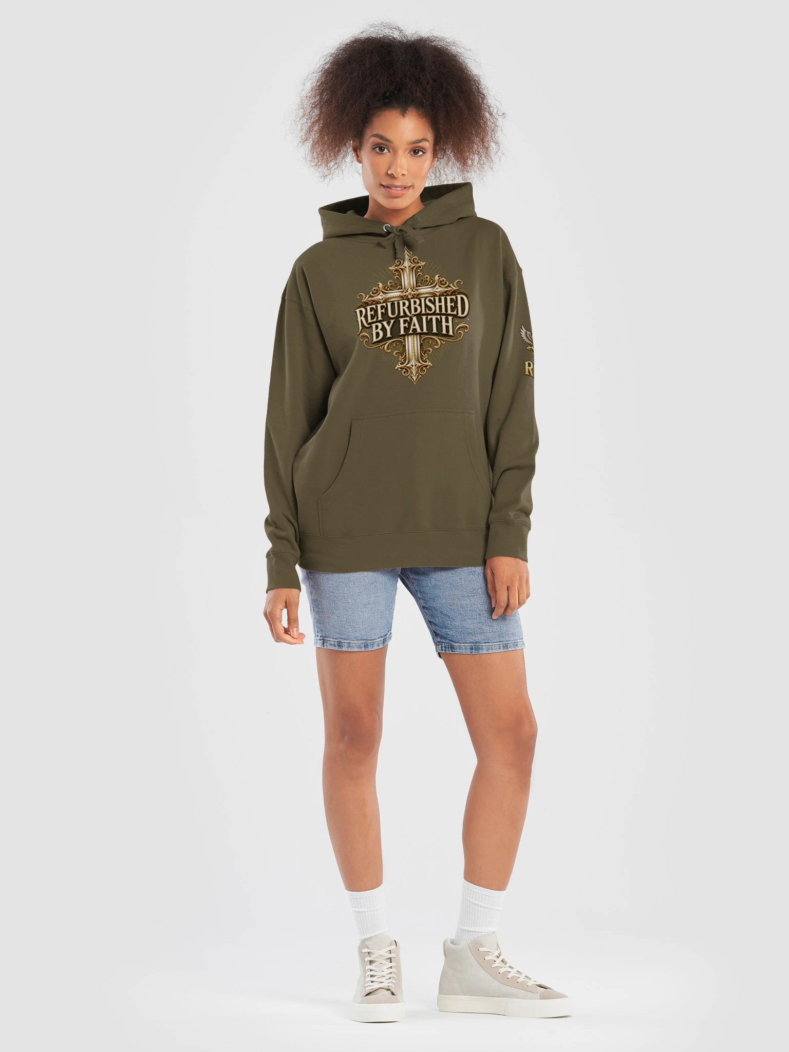 RBF On Wings of Faith Gold Eagle Hoodie product image (7)