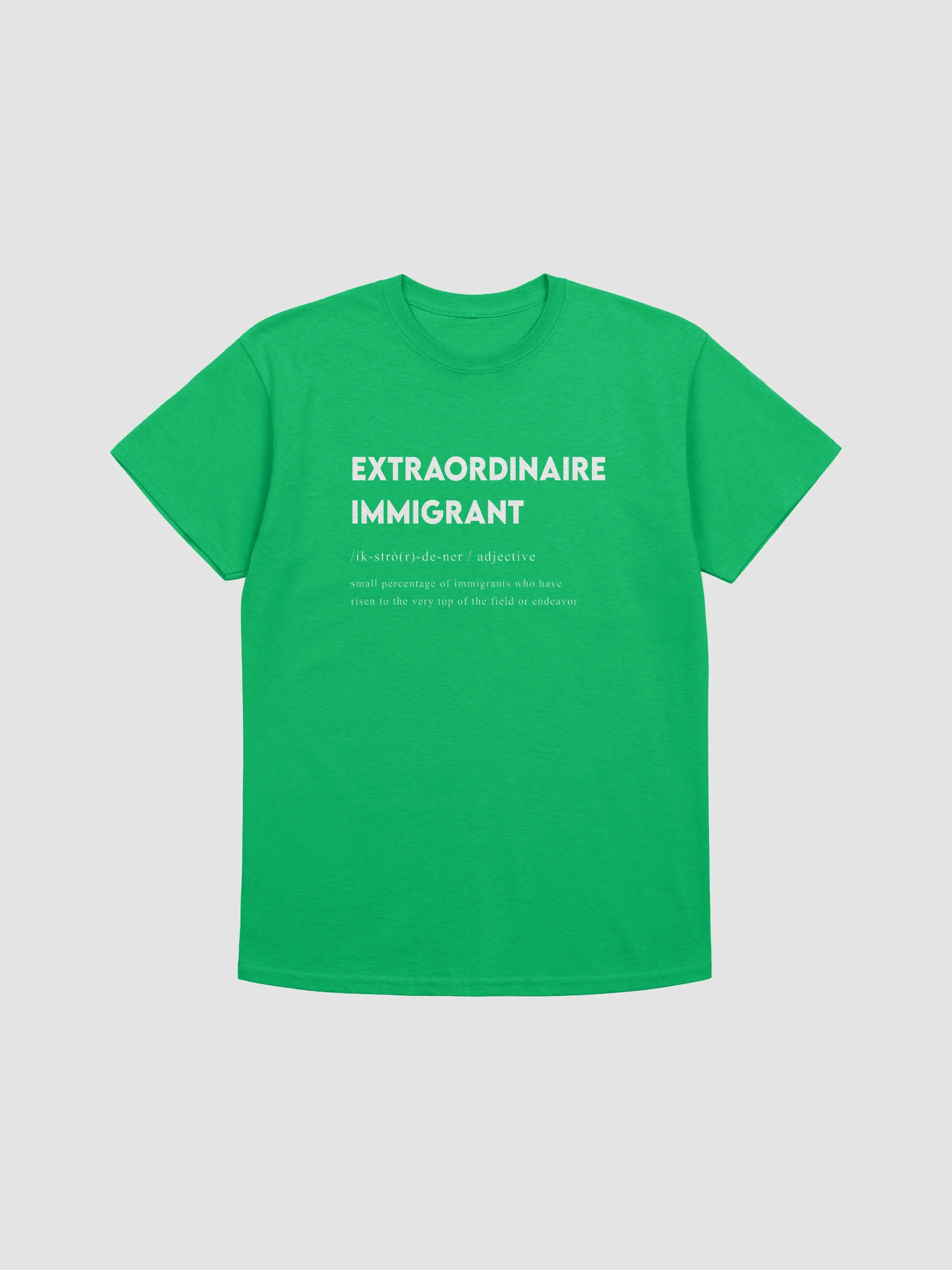 EXTRAORDINAIRE IMMIGRANT TSHIRT GREEN product image (1)