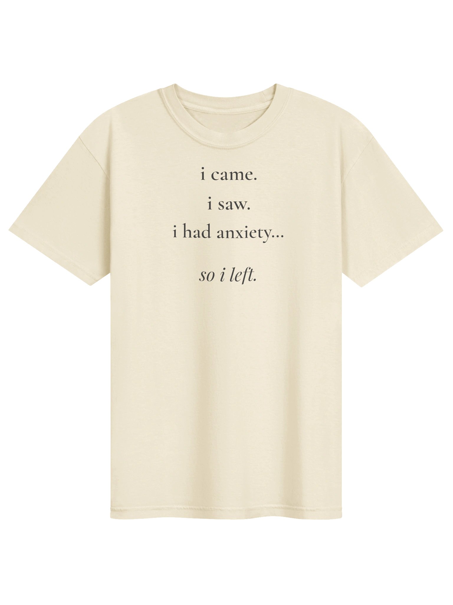 I Came. I Saw. I Had Anxiety Tee (Ivory) product image (1)