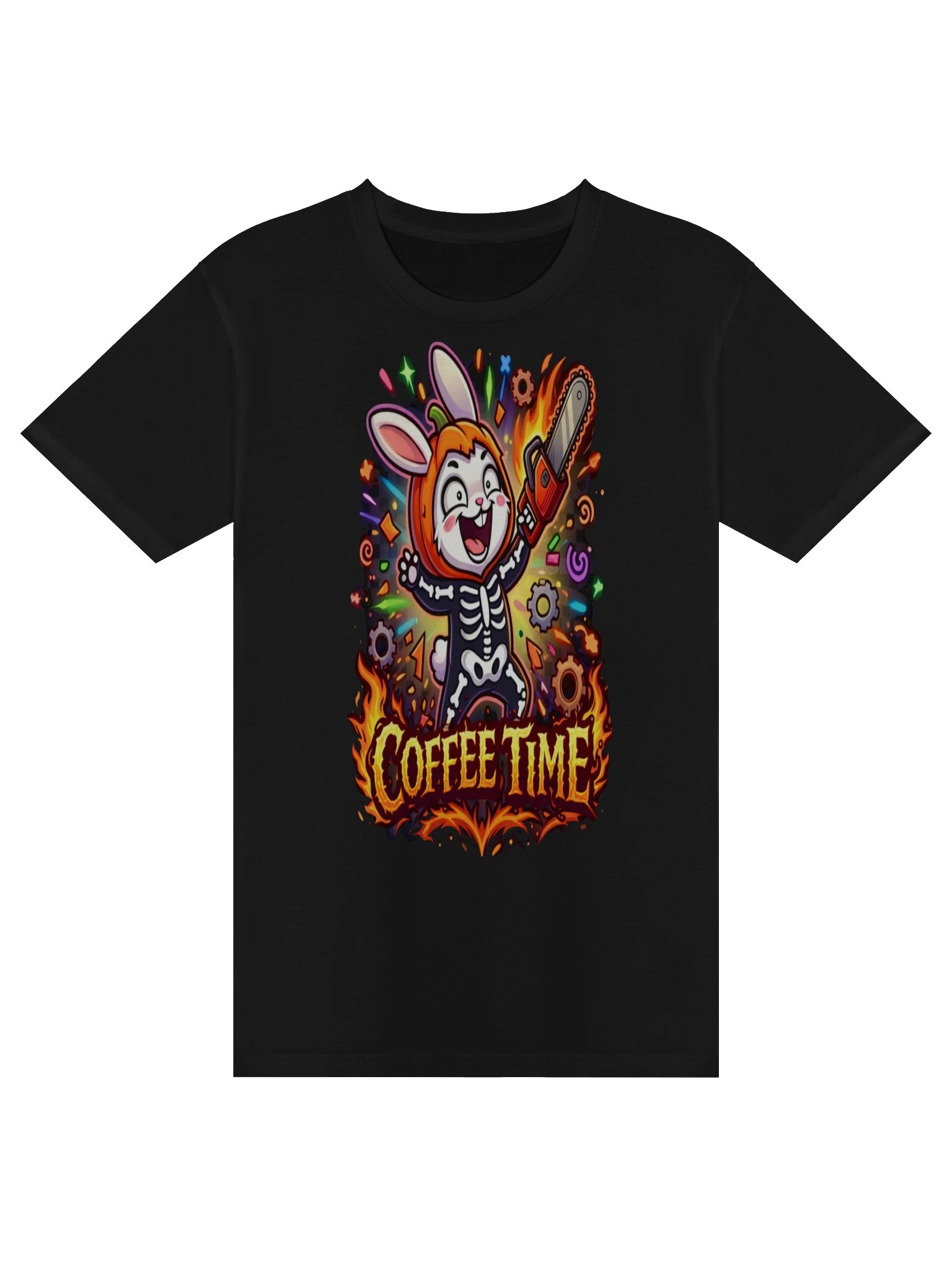 Fiery Rabbit Chainsaw Unisex Tee product image (1)
